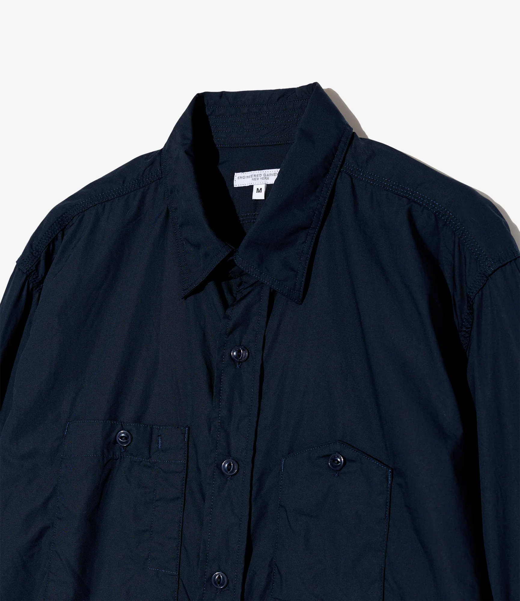 Work Shirt - Dk. Navy Cotton Broadcloth - Image 3