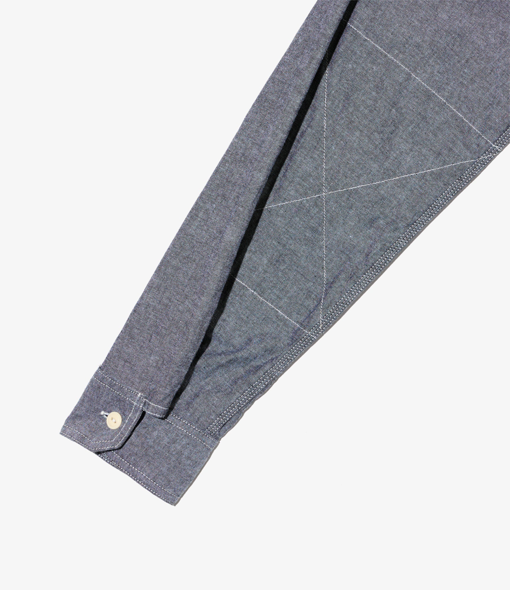 Work Shirt - Grey Cotton Chambray - Image 4