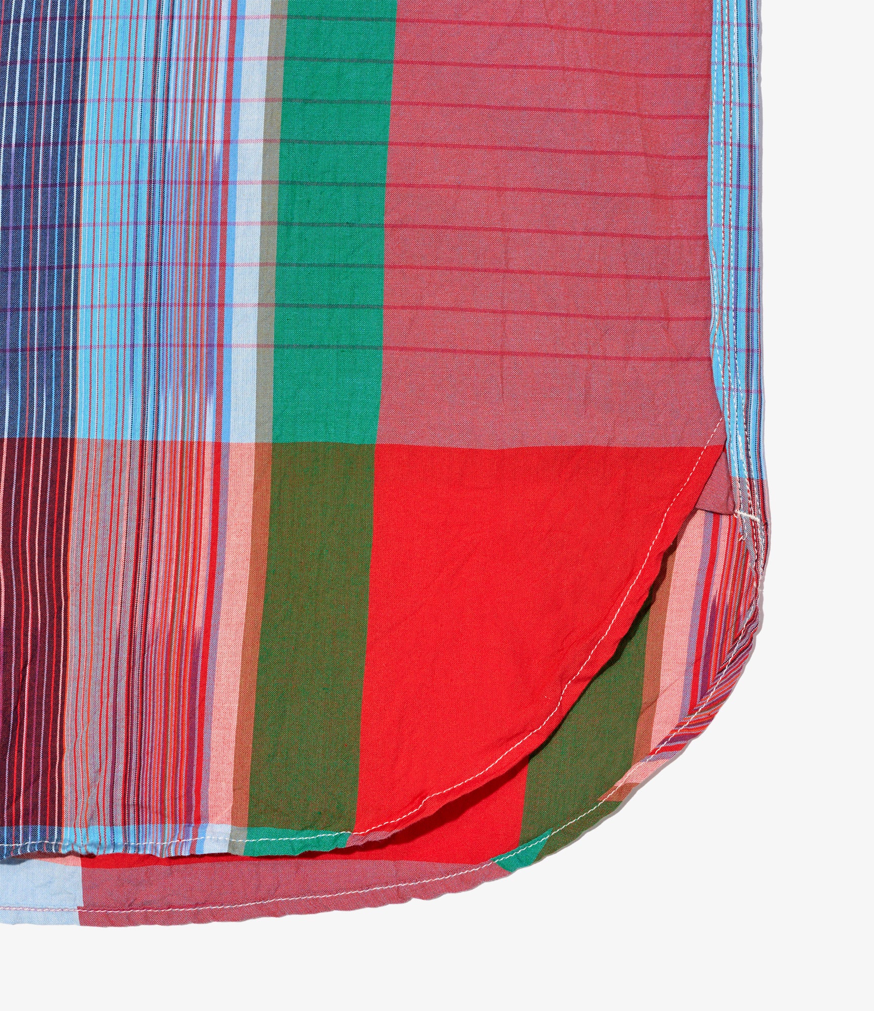 Work Shirt - Red Cotton Big Madras Plaid - Image 4
