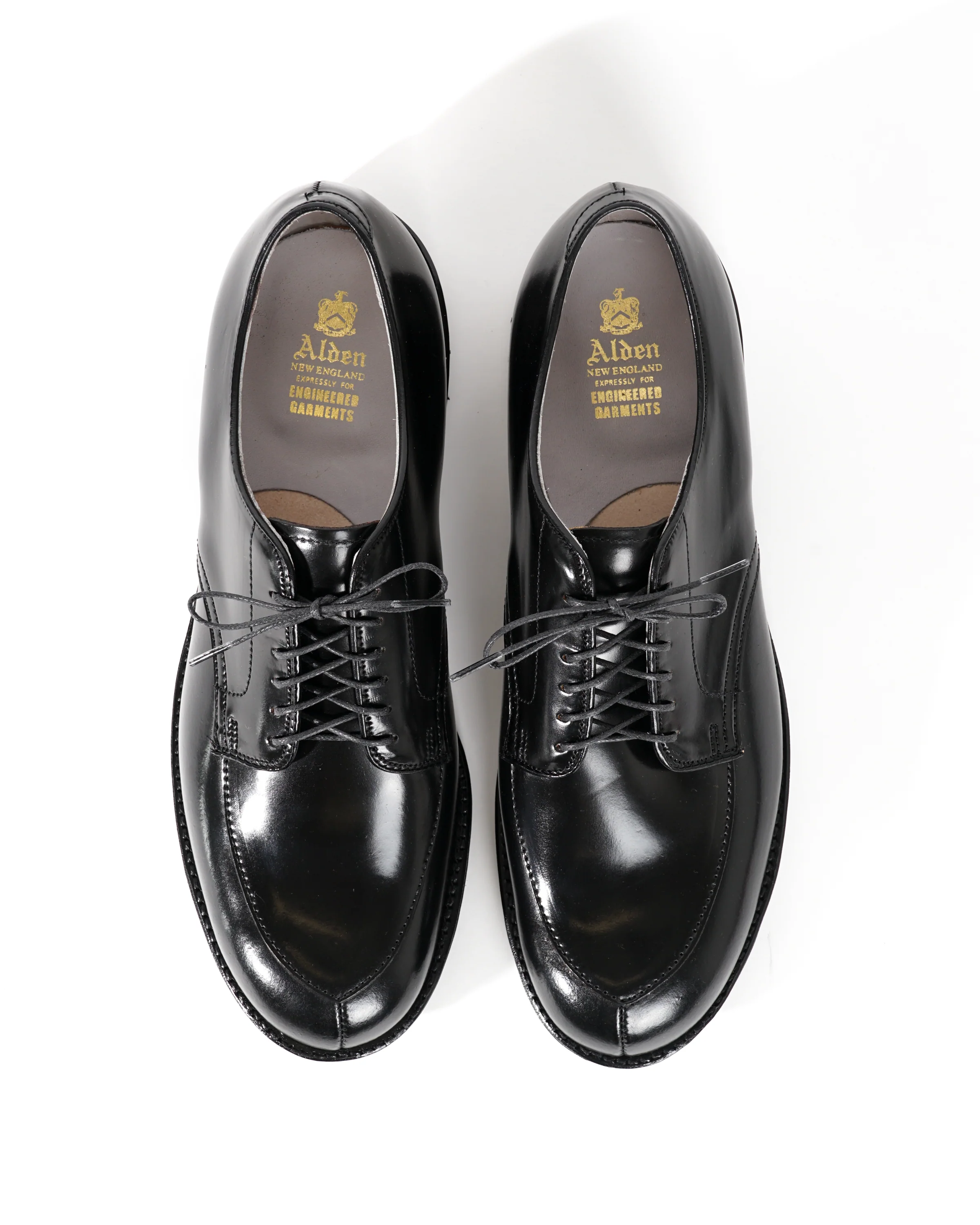 Engineered Garments x Alden - Algonquin V-Tip Blucher - Black Cordovan w/Commando Sole - Image 7