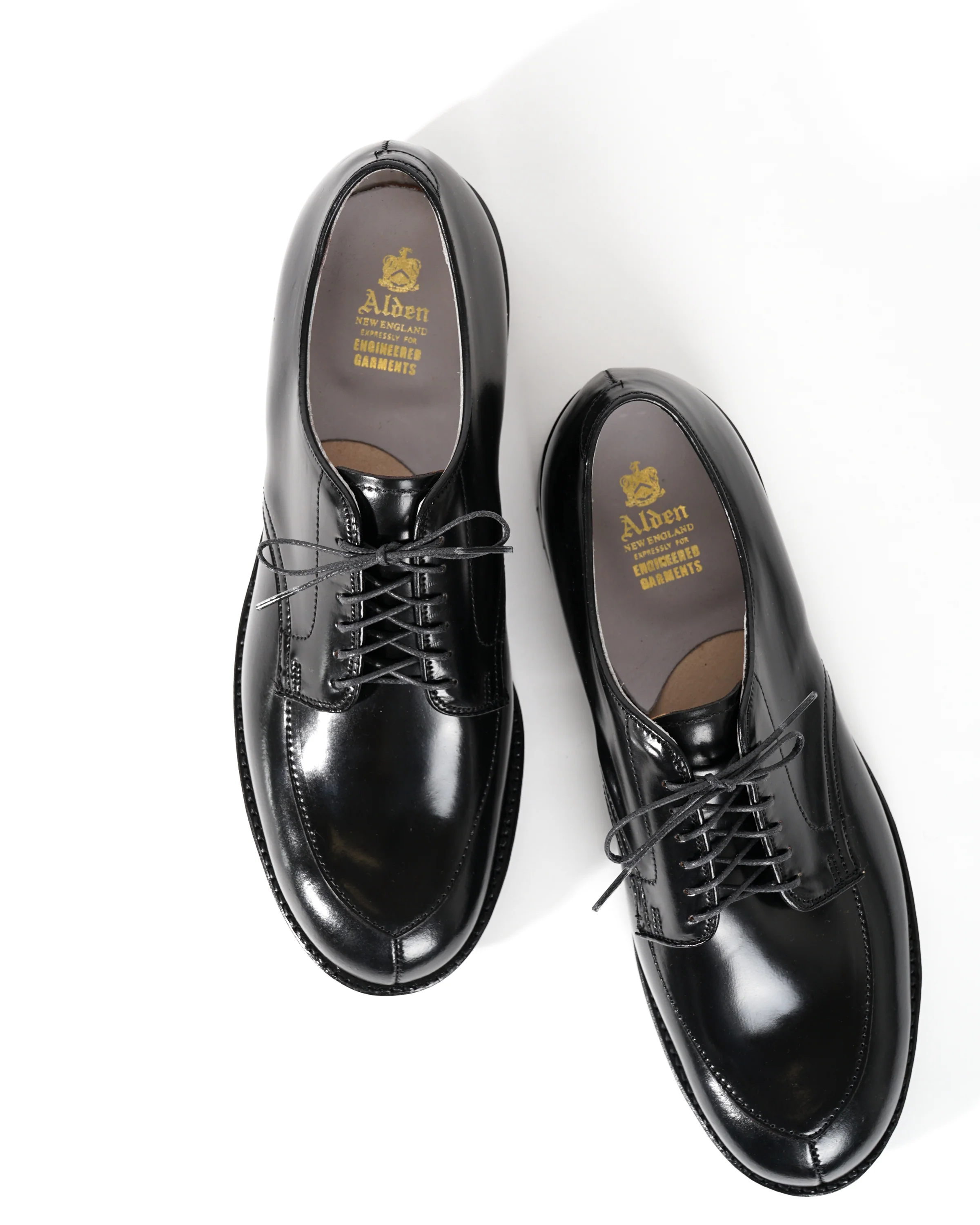 Engineered Garments x Alden - Algonquin V-Tip Blucher - Black Cordovan w/Commando Sole - Image 9