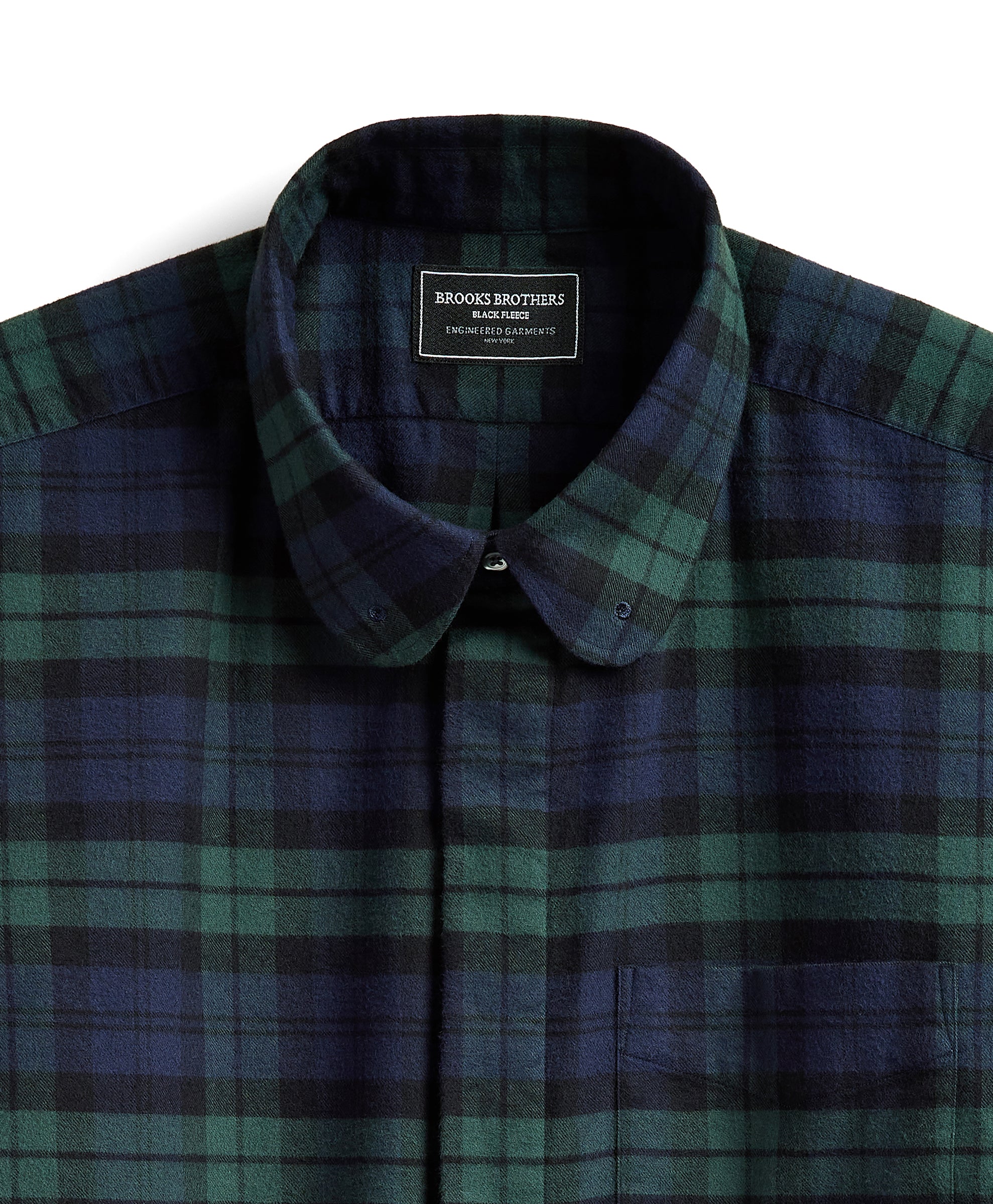 Engineered Garments x Brooks Brothers - Oversized Rounded Collar Pinhole Shirt - Blackwatch Flannel - Image 3