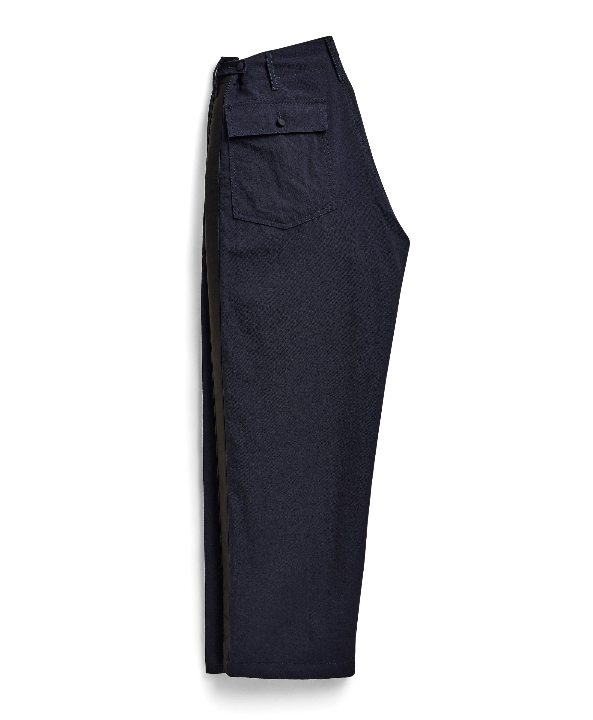 Engineered Garments x Brooks Brothers - Oversized Side Stripe Wide Fatigue Pant - Navy Wool - Image 3