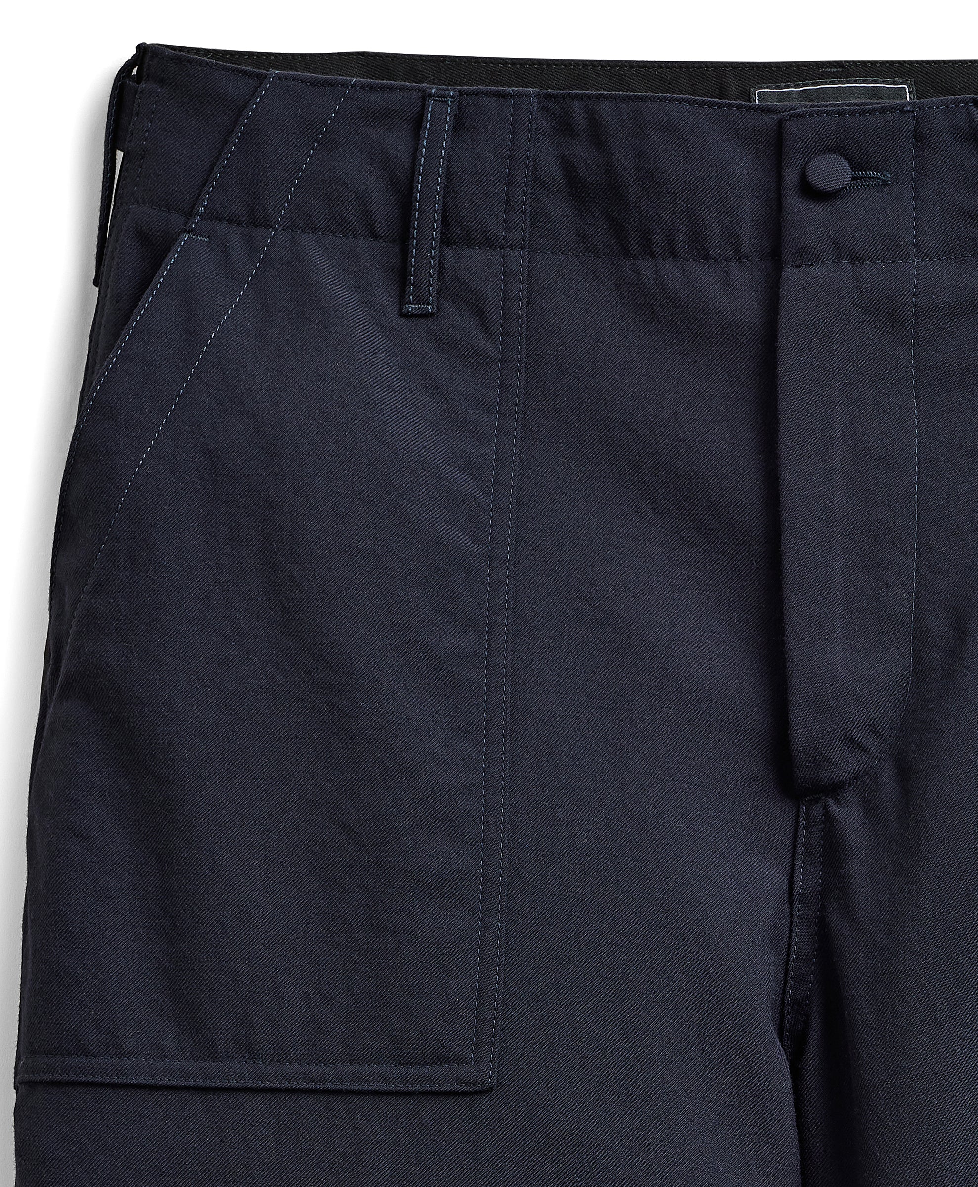 Engineered Garments x Brooks Brothers - Oversized Side Stripe Wide Fatigue Pant - Navy Wool - Image 4