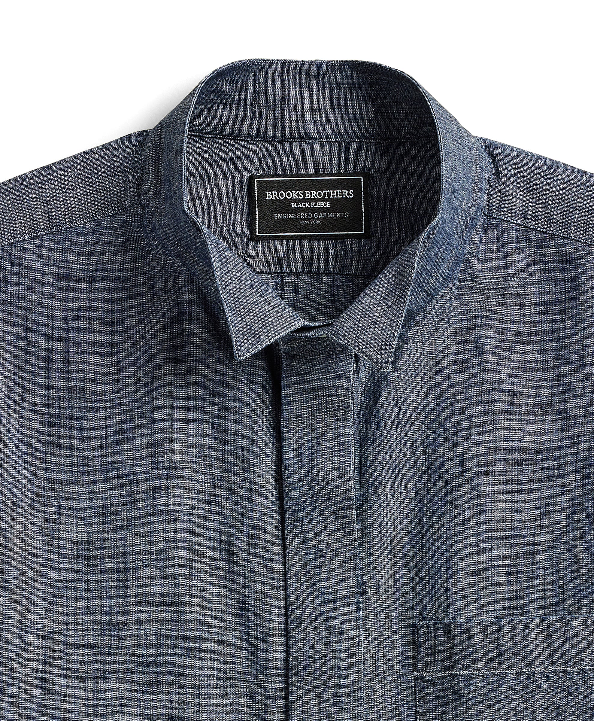 Engineered Garments x Brooks Brothers - Oversized Wing Collar Shirt - Blue Chambray - Image 3