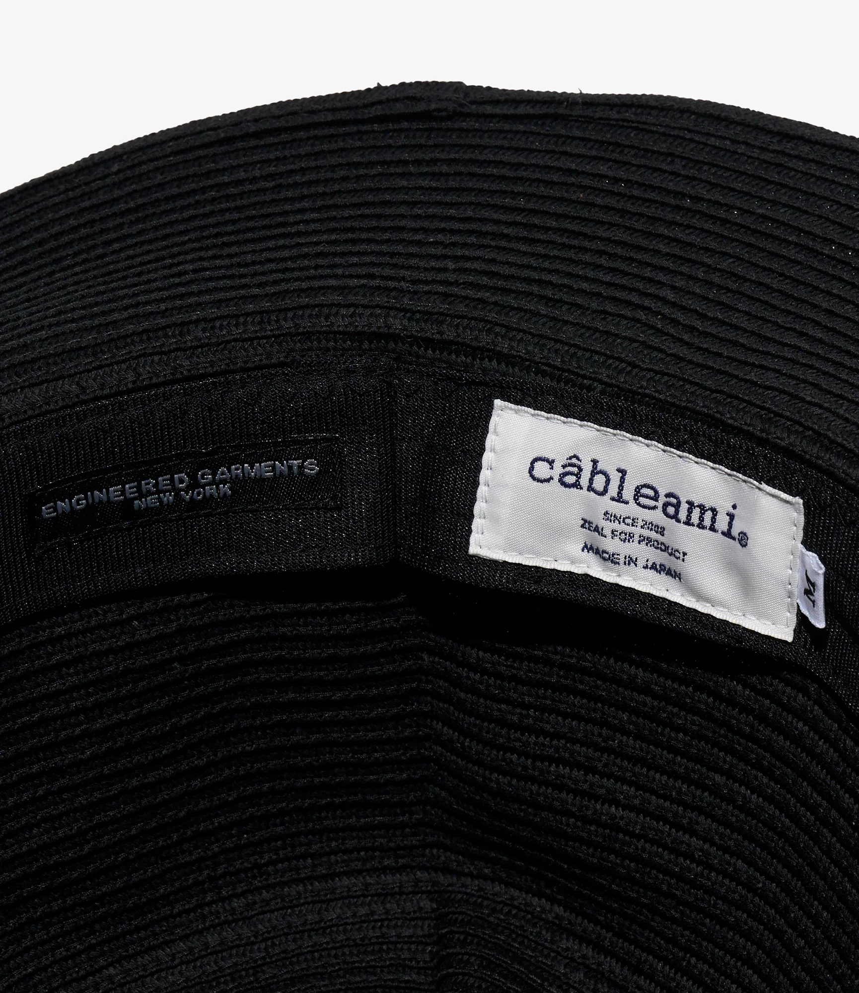 Engineered Garments x Cableami - Packable Colonial Hat - Black - Image 5