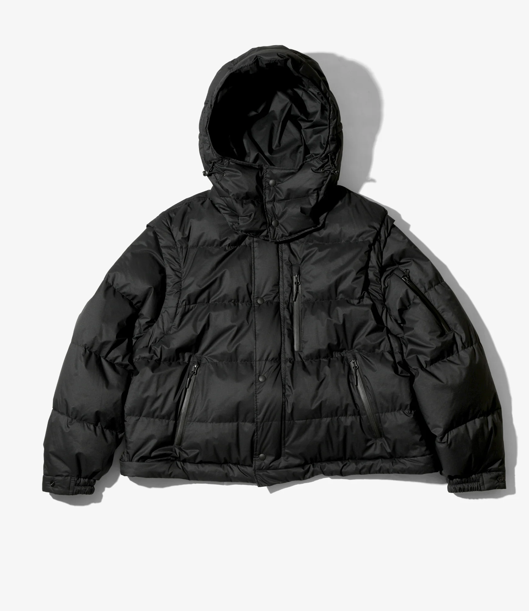 Engineered Garments x Nanga - Detachable Down Coat - Black - Image 7
