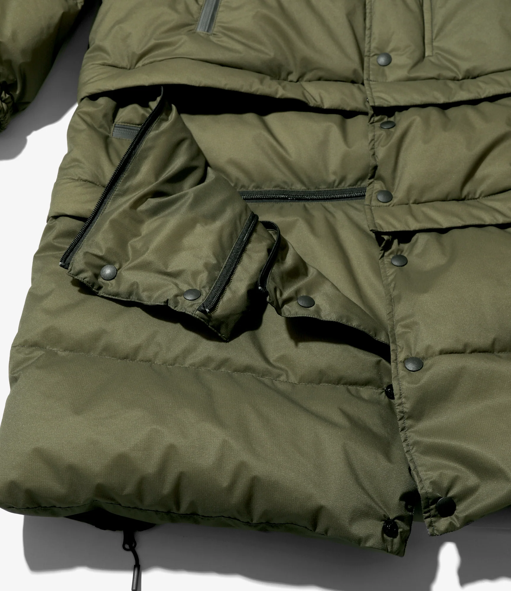 Engineered Garments x Nanga - Detachable Down Coat - Khaki - Image 4
