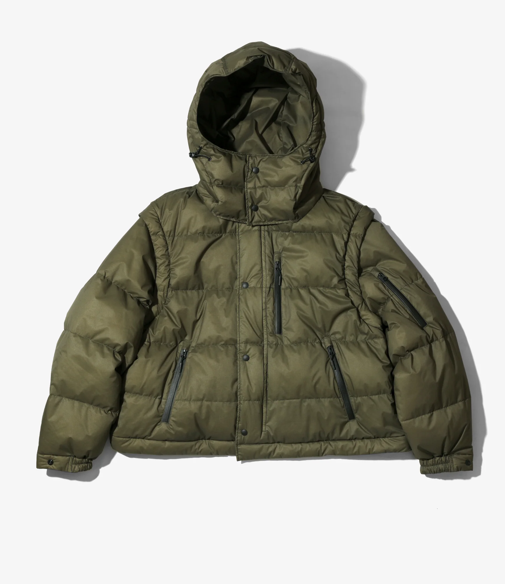 Engineered Garments x Nanga - Detachable Down Coat - Khaki - Image 7