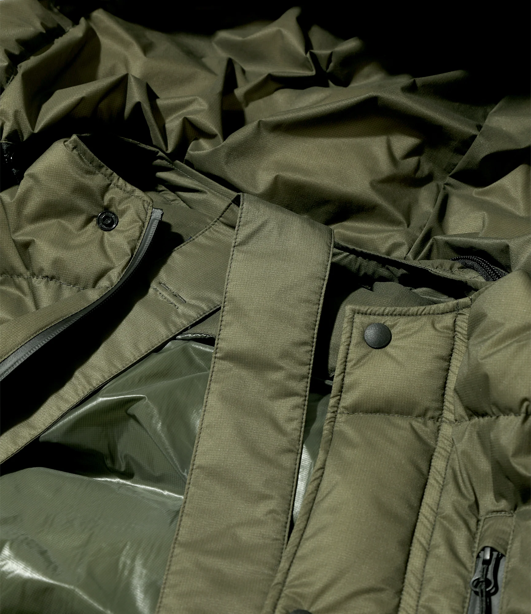 Engineered Garments x Nanga - Detachable Down Coat - Khaki - Image 9