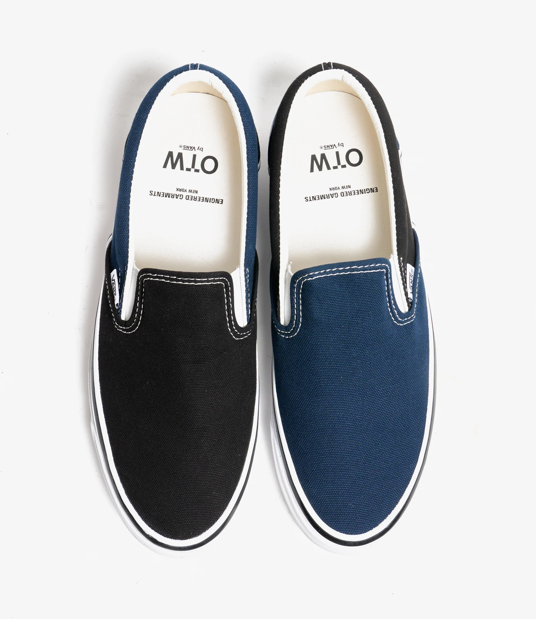 Engineered Garments x Vans - OTW Classic Slip-On 98 - Black/Navy Canvas - Image 4