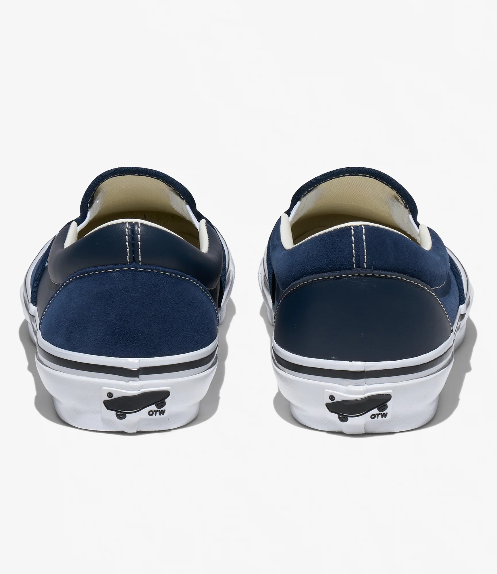 Engineered Garments x Vans - OTW Classic Slip-On 98 - Navy Leather - Image 4