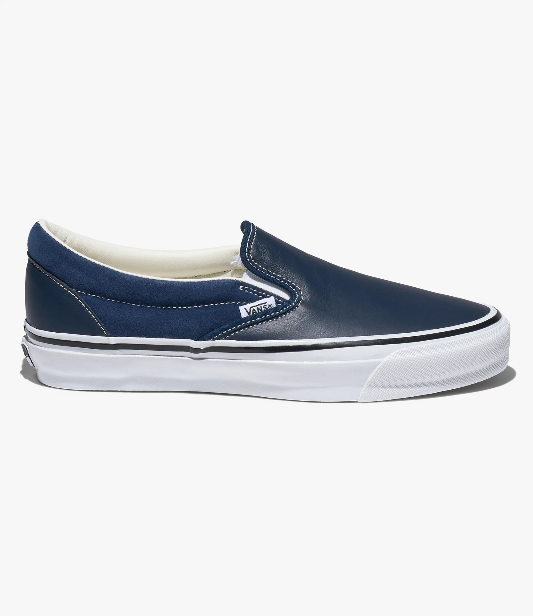 Engineered Garments x Vans - OTW Classic Slip-On 98 - Navy Leather - Image 5