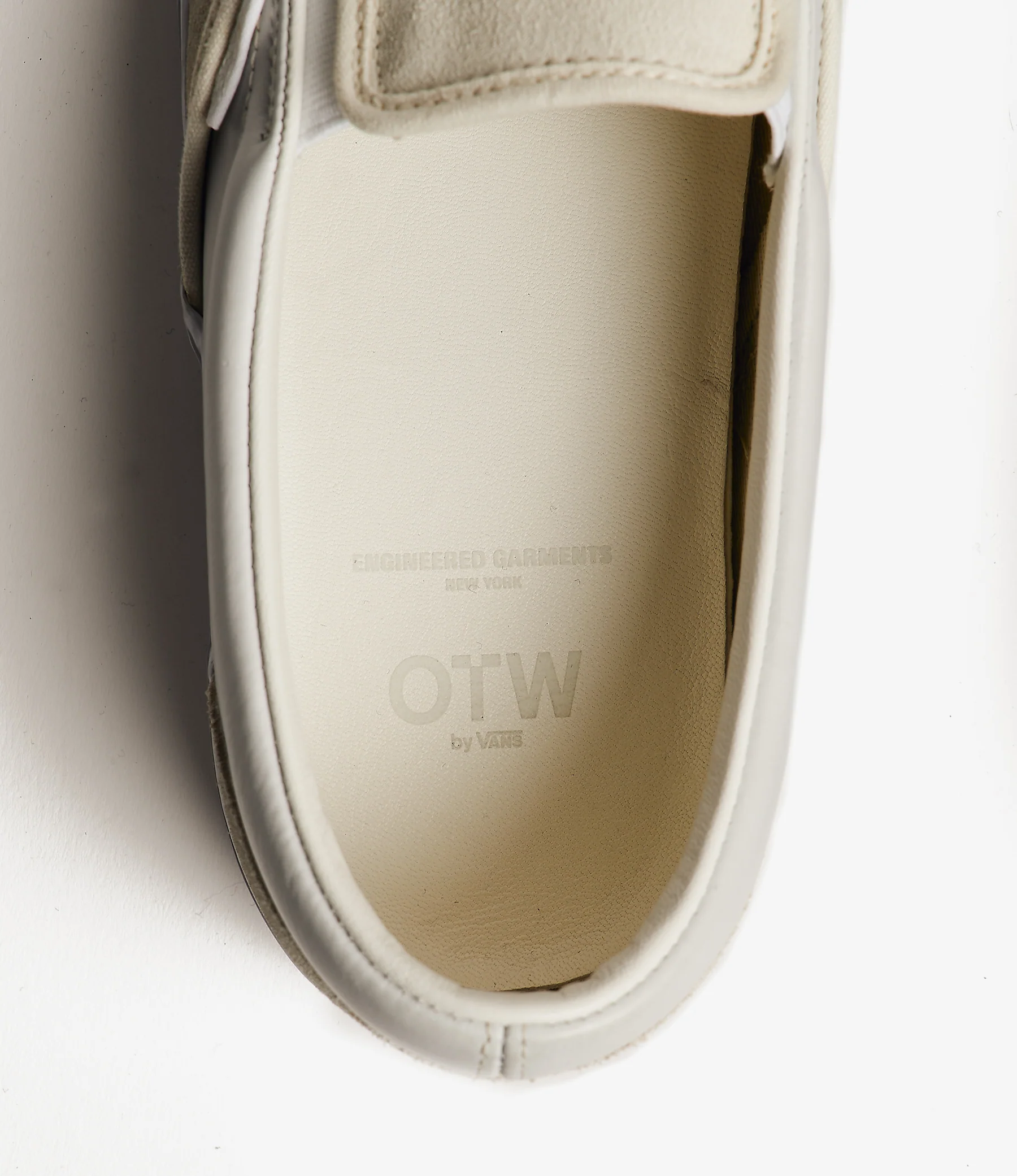 Engineered Garments x Vans - OTW Classic Slip-On 98 - White Leather - Image 6