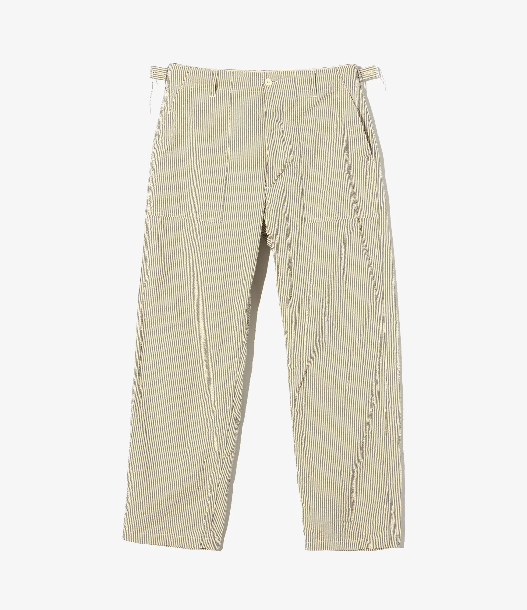 Fatigue Pant - Navy/Natural Cotton Seersucker
