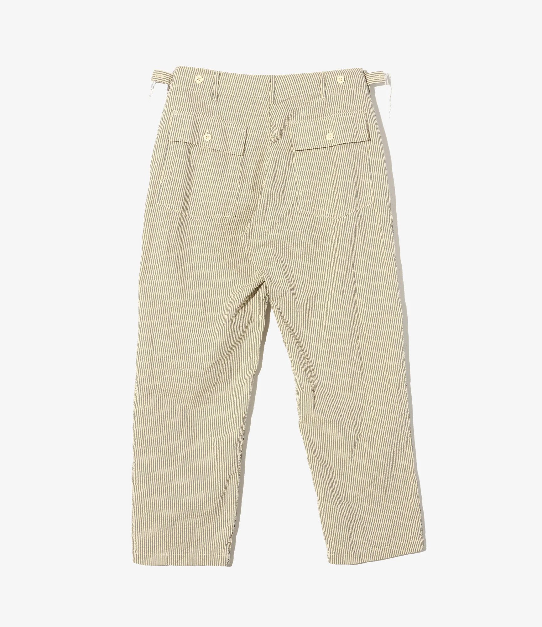 Fatigue Pant - Navy/Natural Cotton Seersucker - Image 2