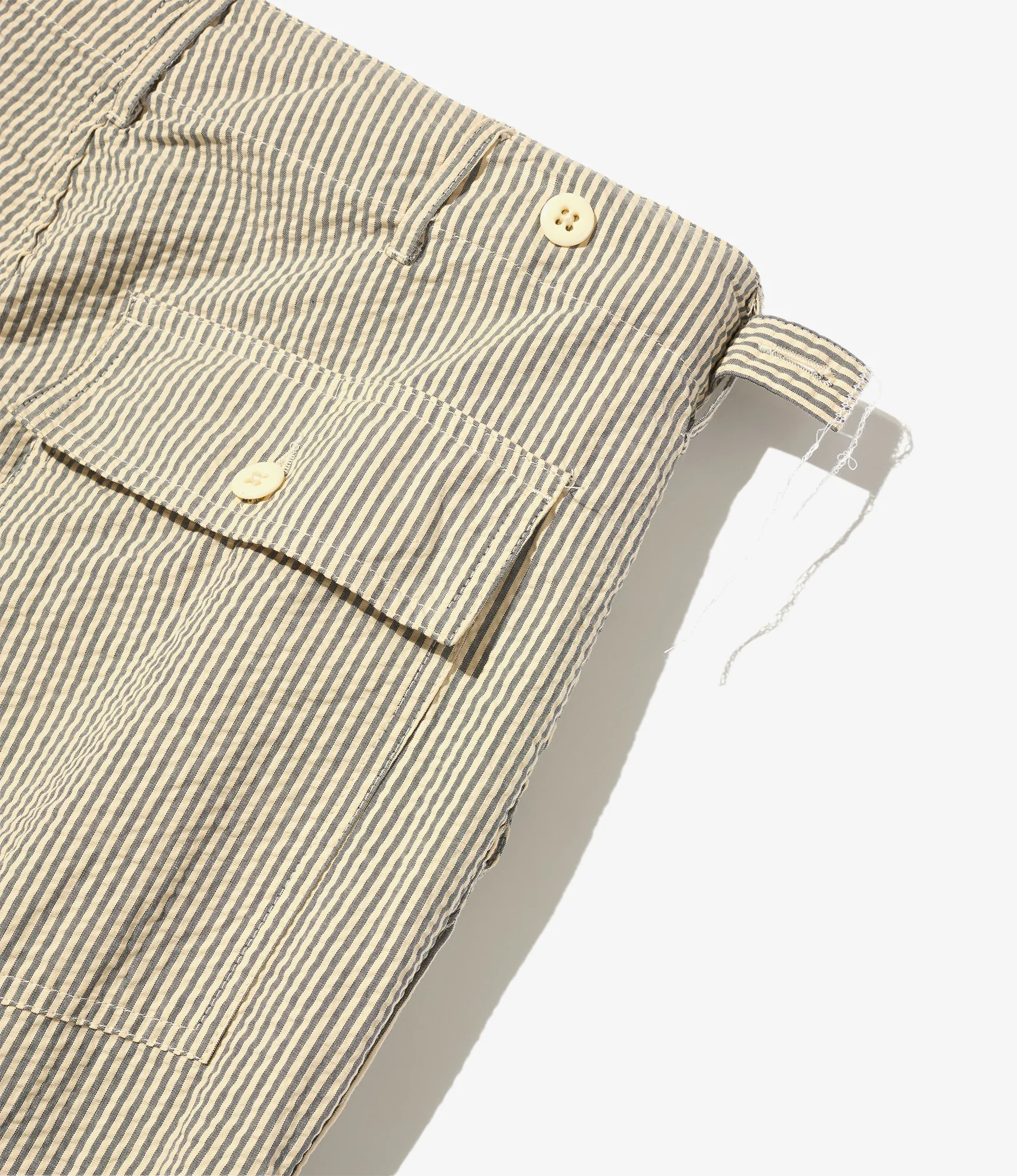 Fatigue Pant - Navy/Natural Cotton Seersucker - Image 3