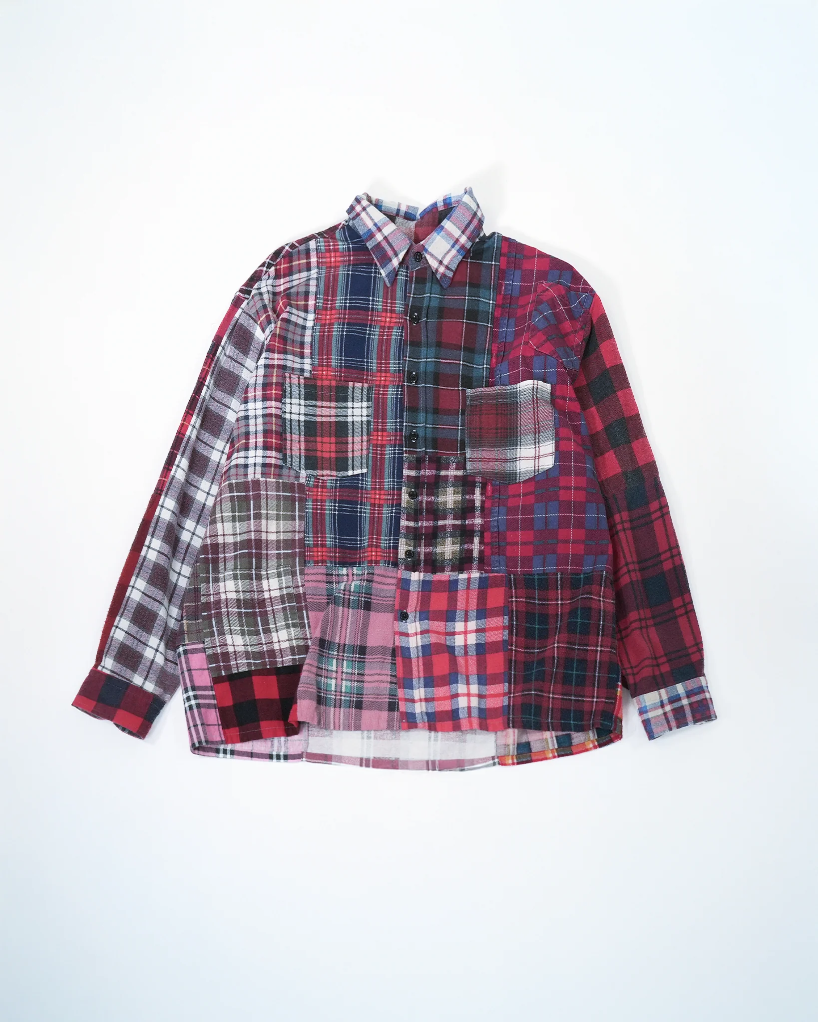 Flannel Shirt - Assorted -> Straight Hem Shirt - Red