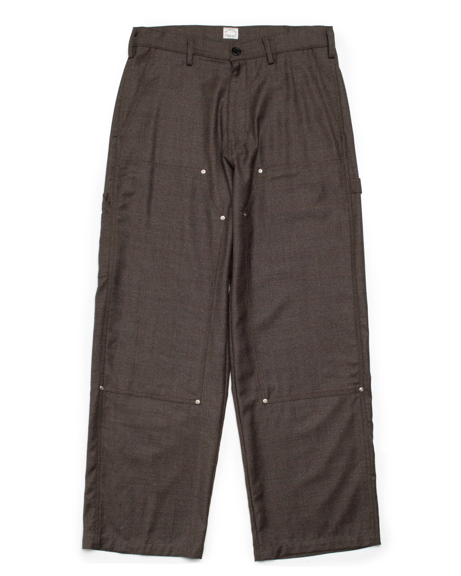 Hangout Forever - Shed Trousers - Brown Wool Check