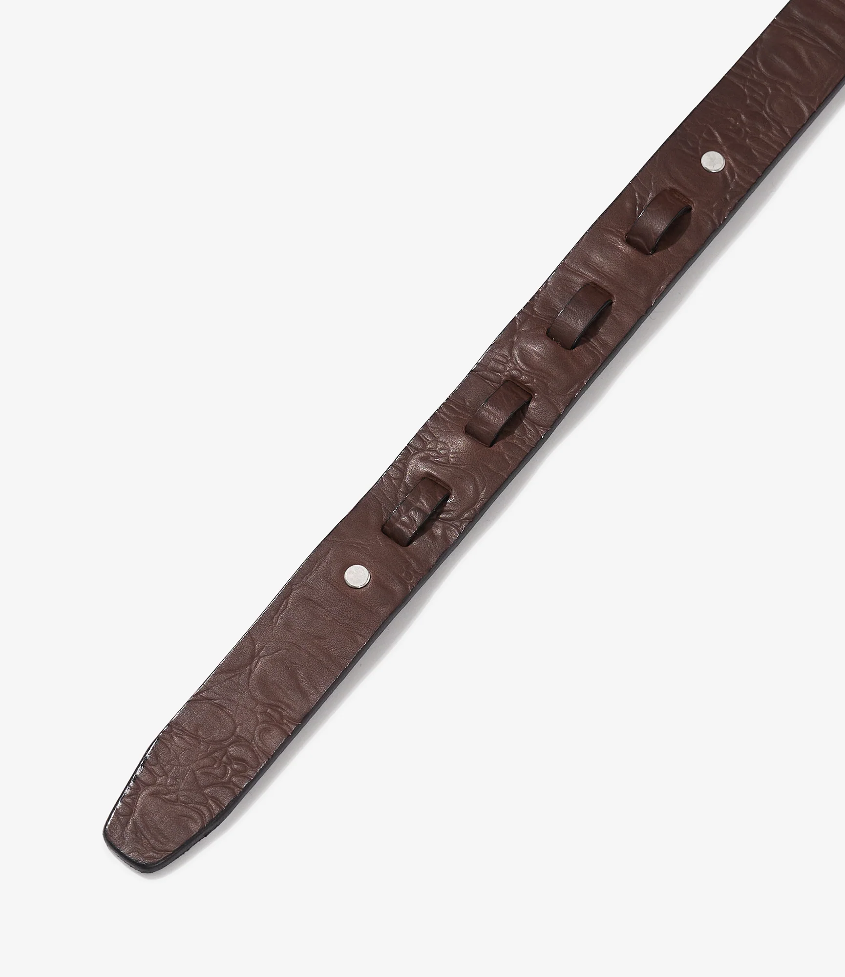 Hoof Pick Buckle Belt - Brown Croc Embossed - Image 3