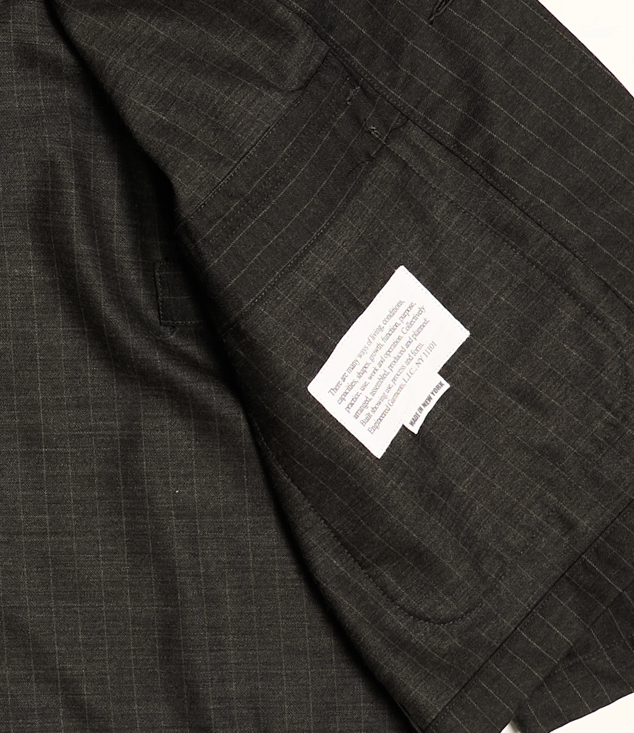 Loiter Jacket - Nepenthes Sp. - Charcoal Chalk Stripe Worsted Wool - Image 3