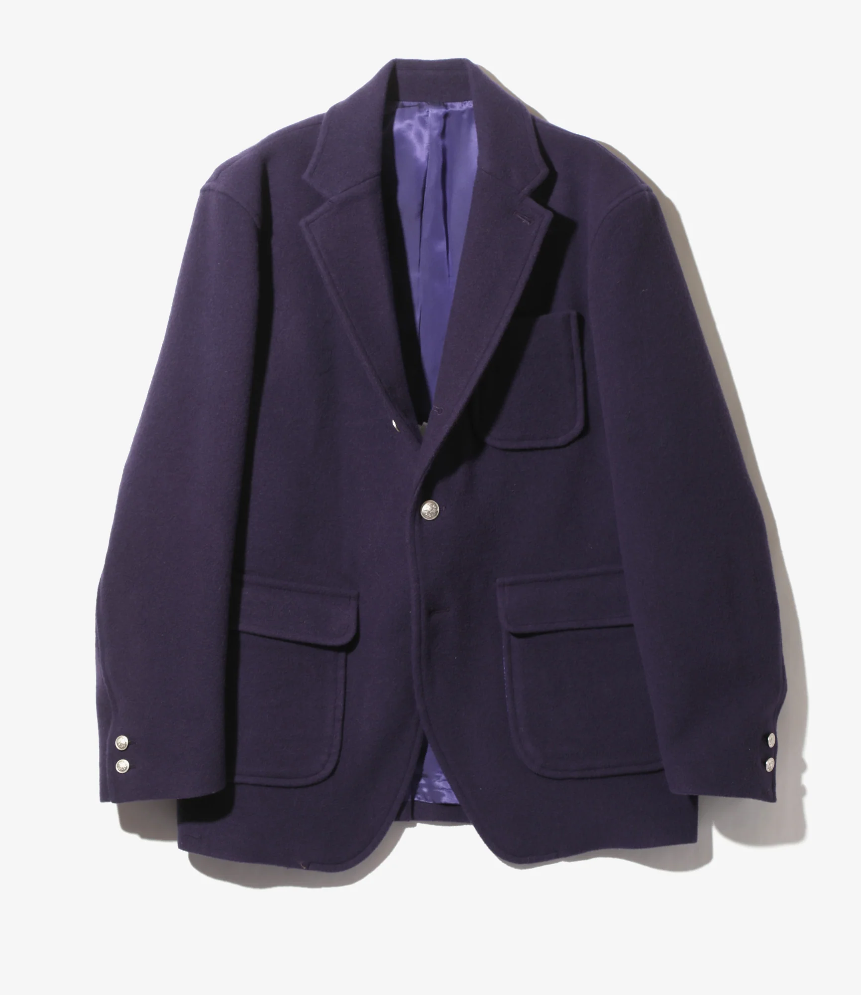 MB Single Blazer - Eggplant - Wool Moleskin