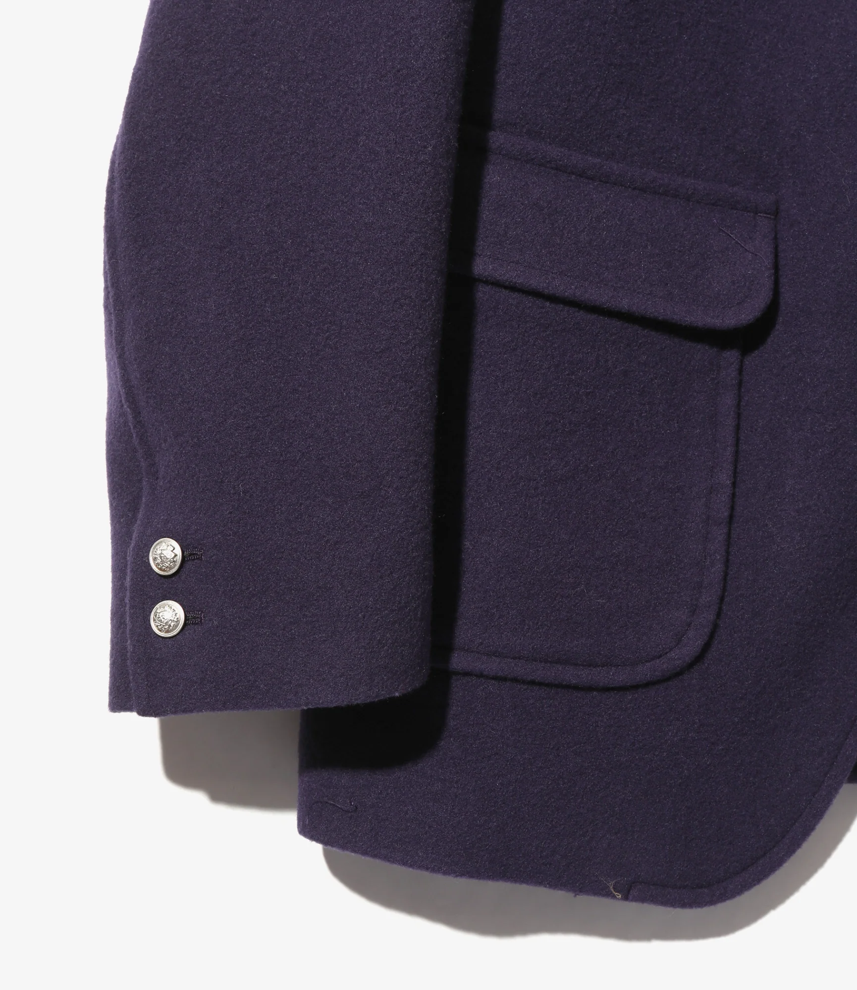 MB Single Blazer - Eggplant - Wool Moleskin - Image 4