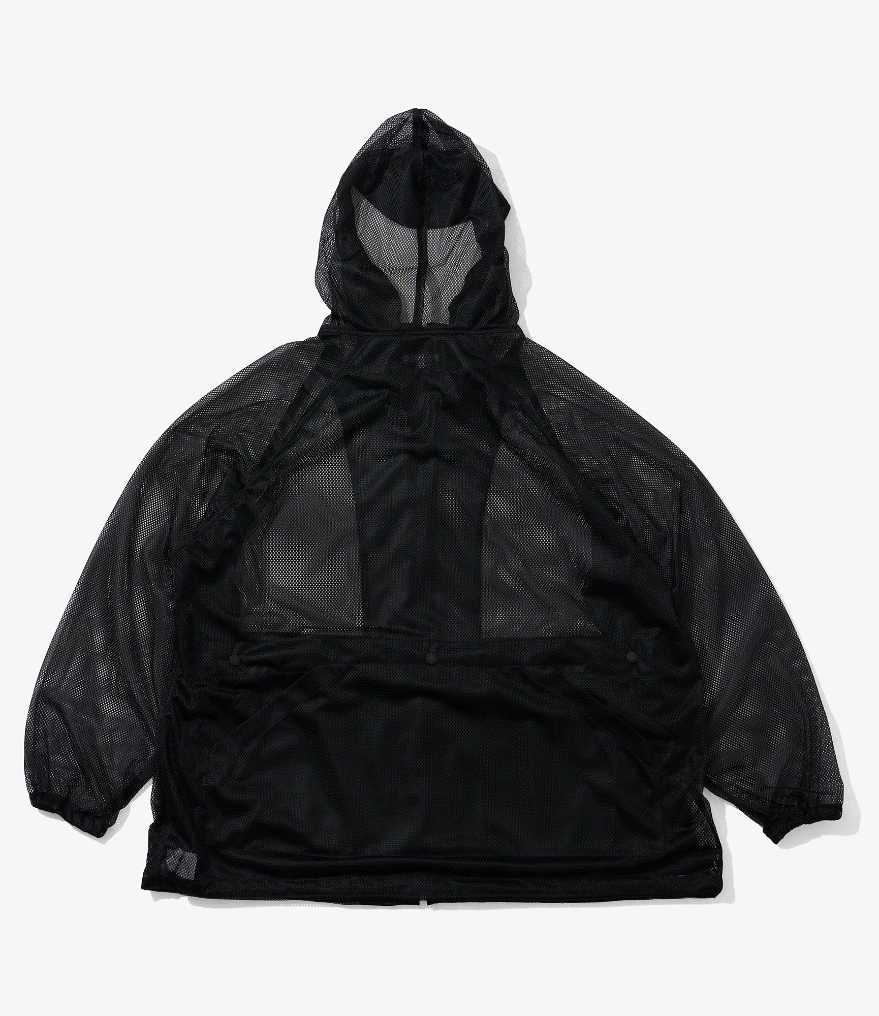 Mesh Parka for NNY x Blue in Green - Black Polyester Mesh - Image 2