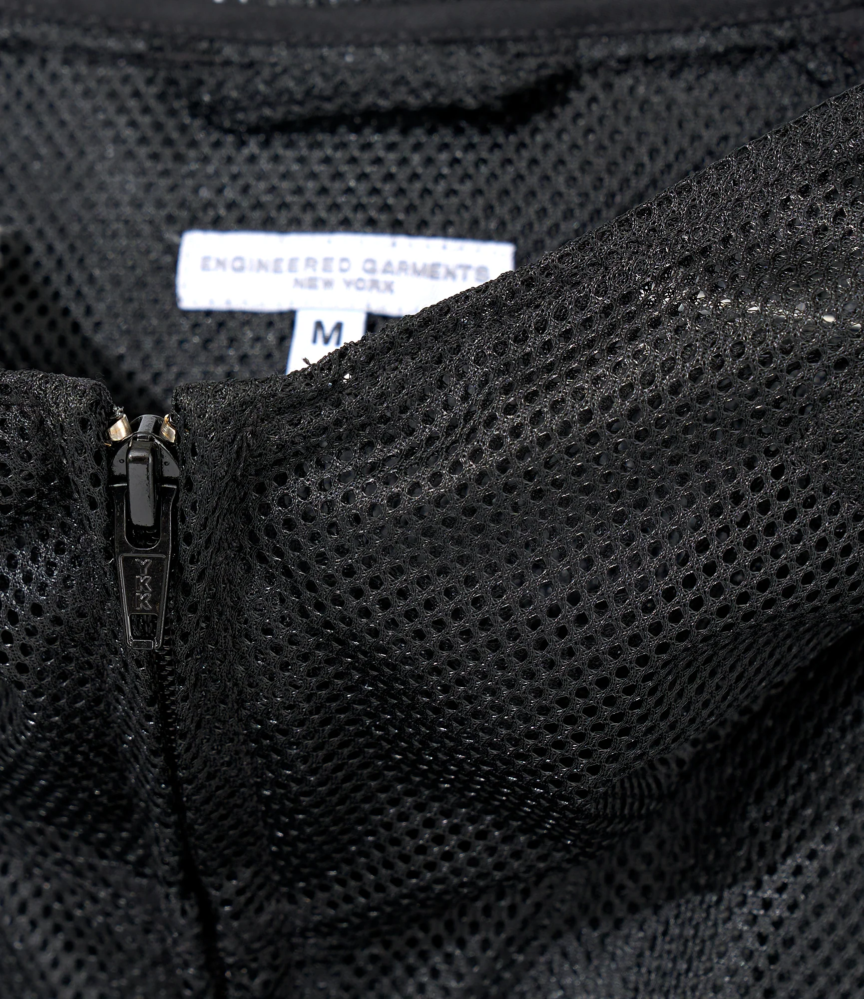 Mesh Parka for NNY x Blue in Green - Black Polyester Mesh - Image 7