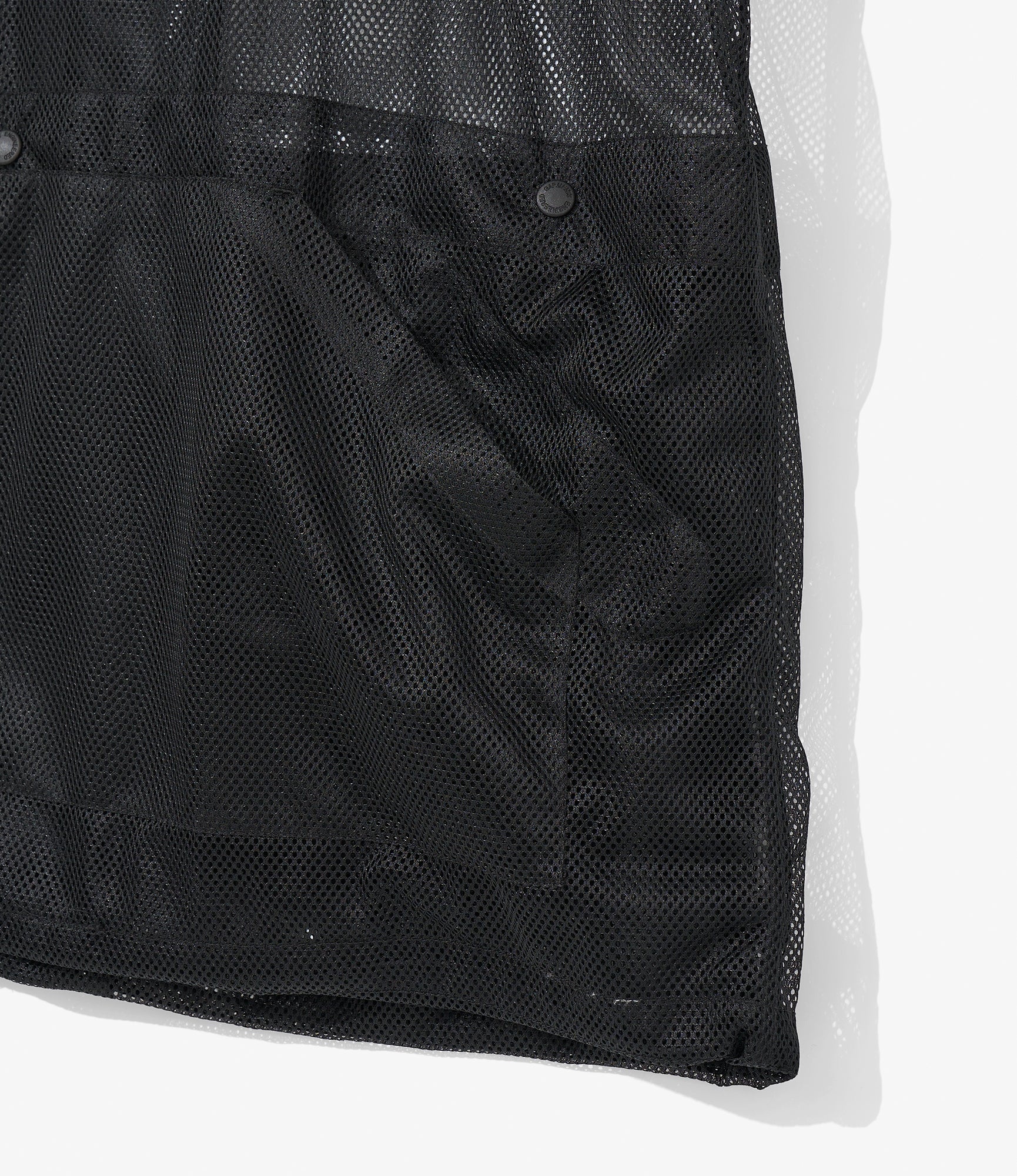 Mesh Parka for NNY x Blue in Green - Black Polyester Mesh - Image 8