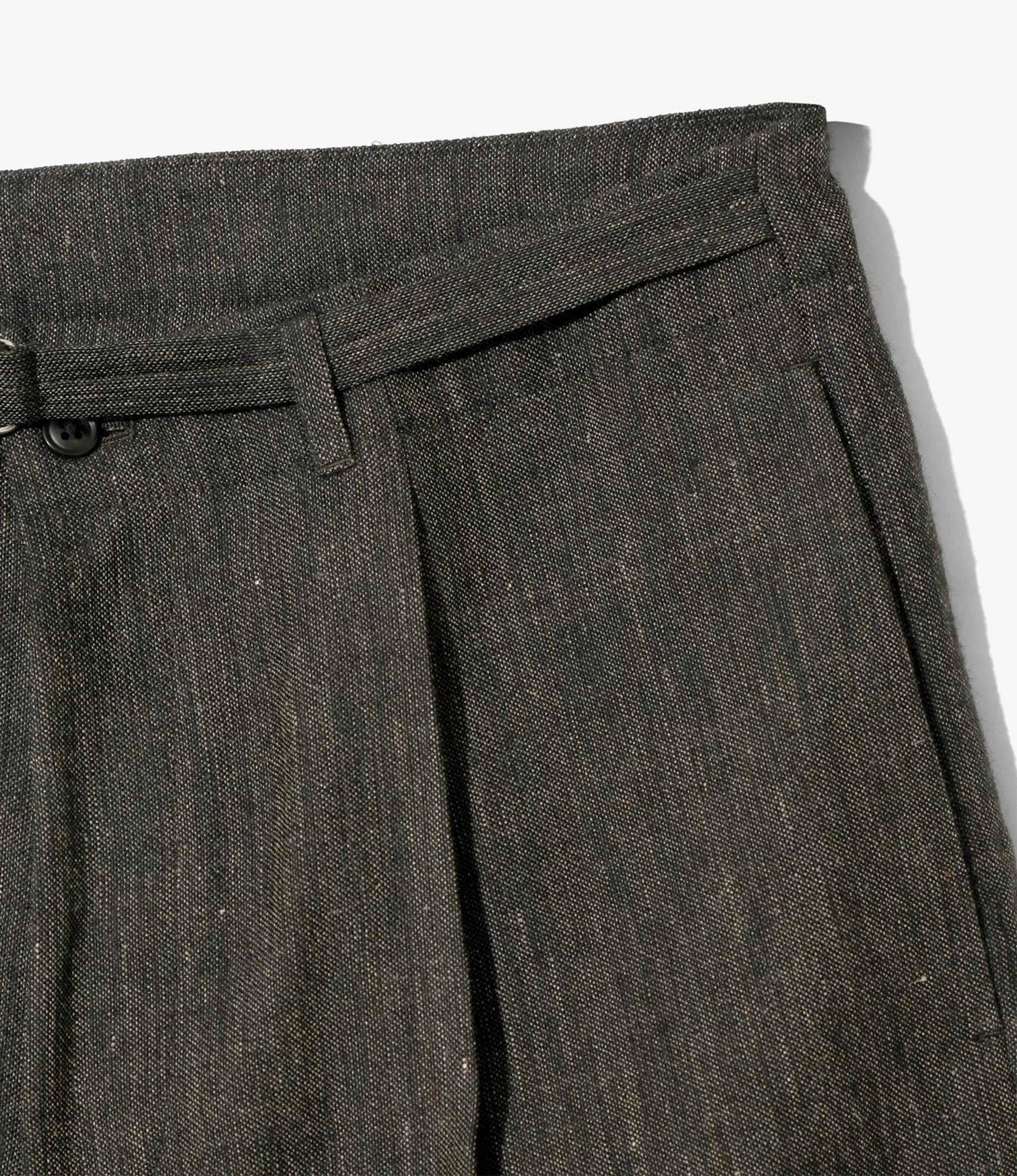 Belted Pant - Black - Linen Wool Twill - Image 2