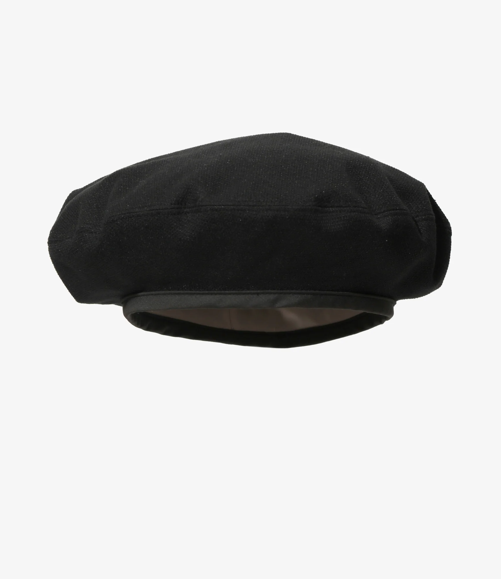 Beret - Black - Linen Nylon Oxford