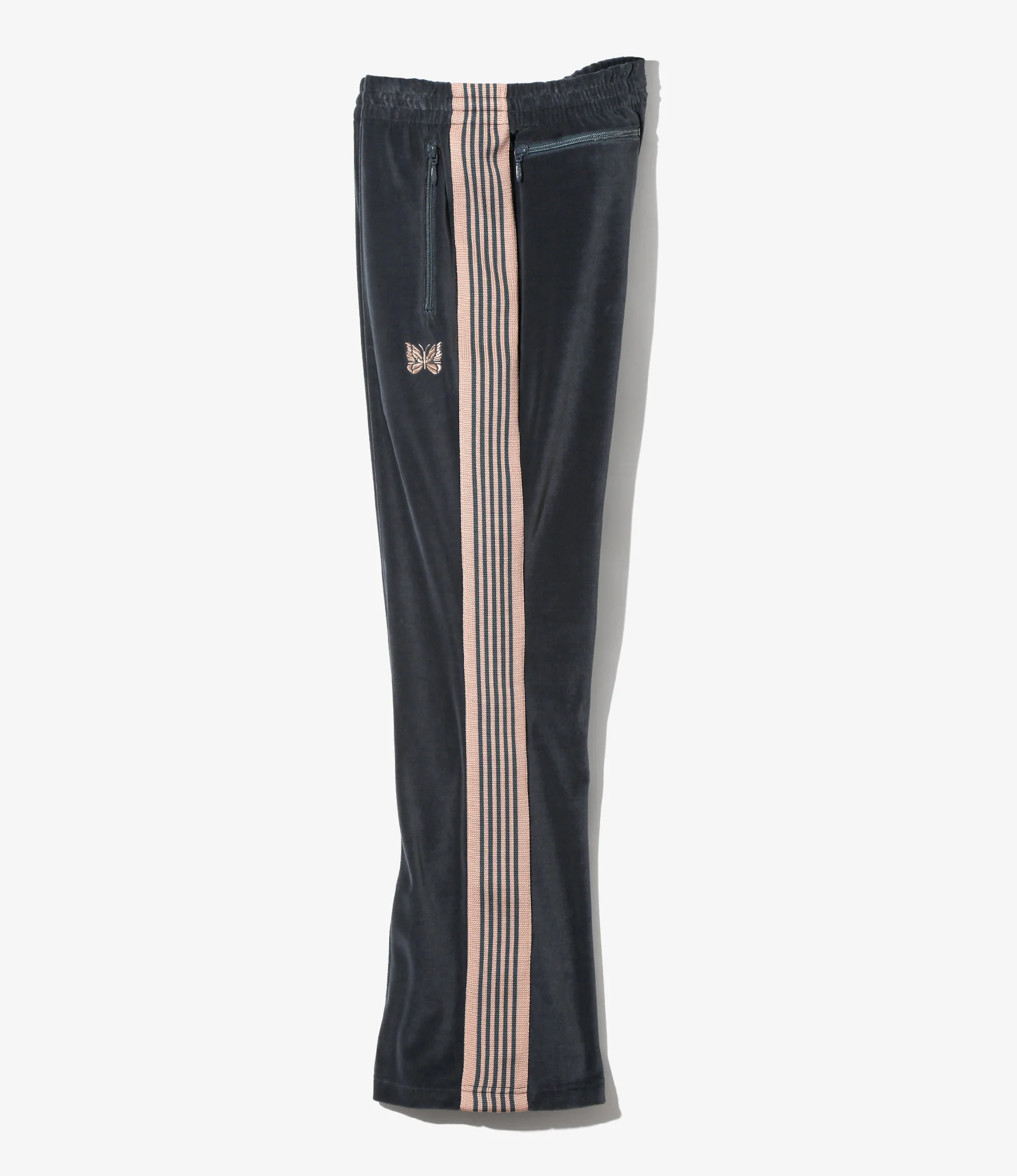 Boot-Cut Track Pant - Steel Blue - C/PE Velour - Image 3