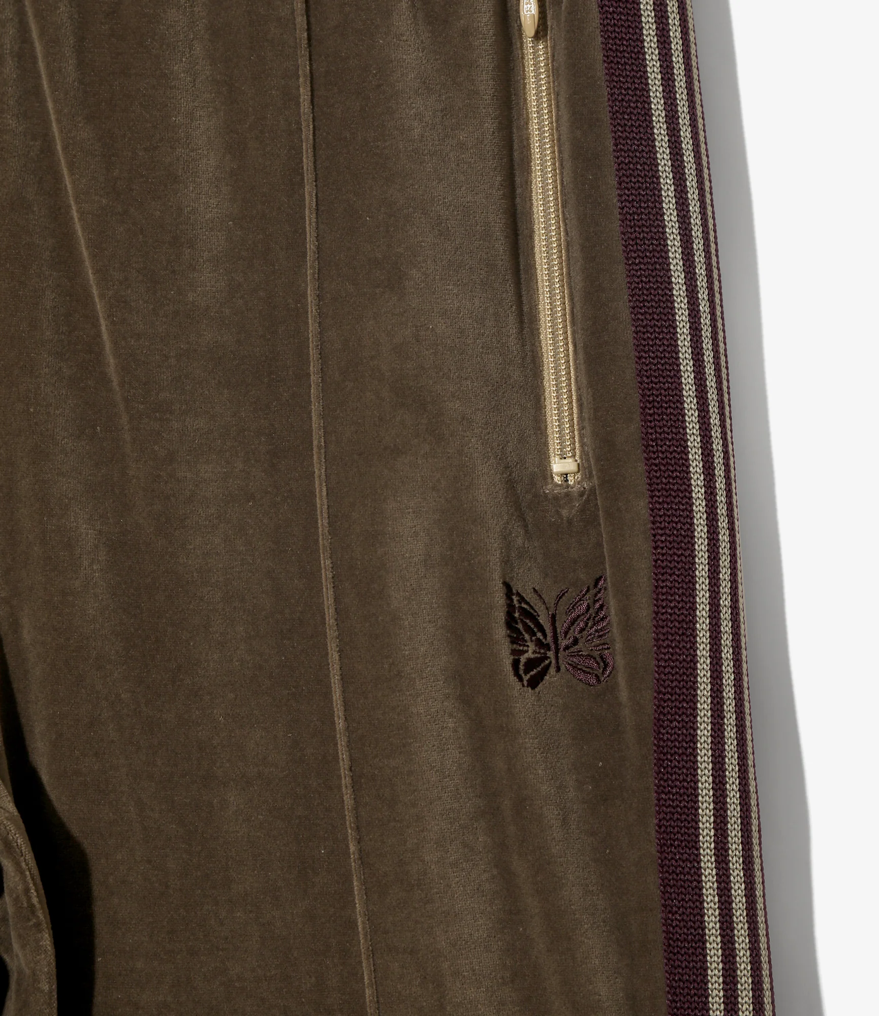 Boot-Cut Track Pant - Taupe - C/PE Velour - Image 2