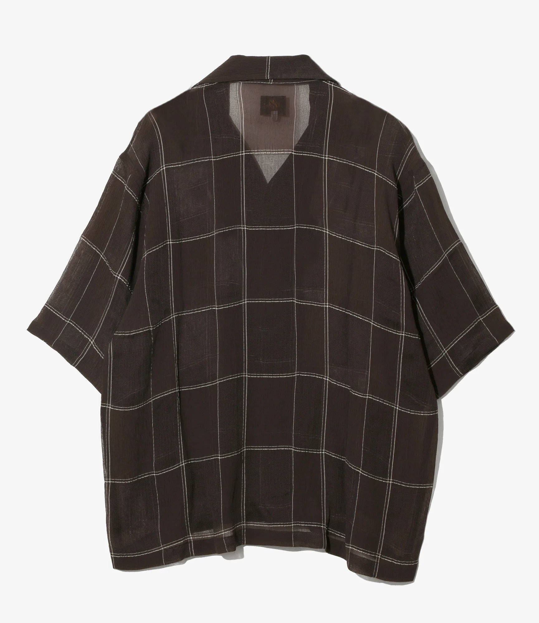 Cabana Shirt - Brown - Cupra Crepe Plaid - Image 3