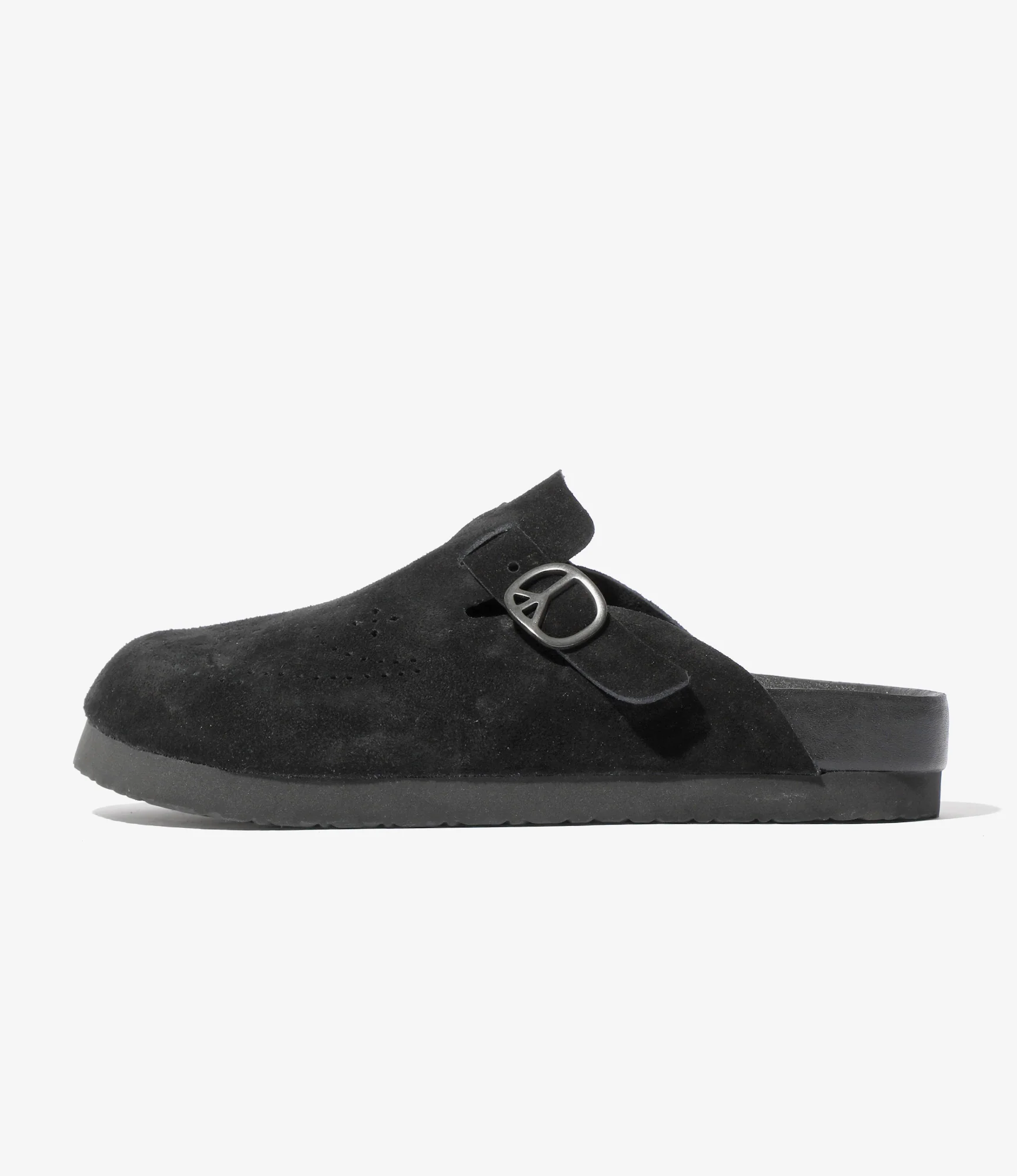 Clog Sandal - Black - Suede - Image 5