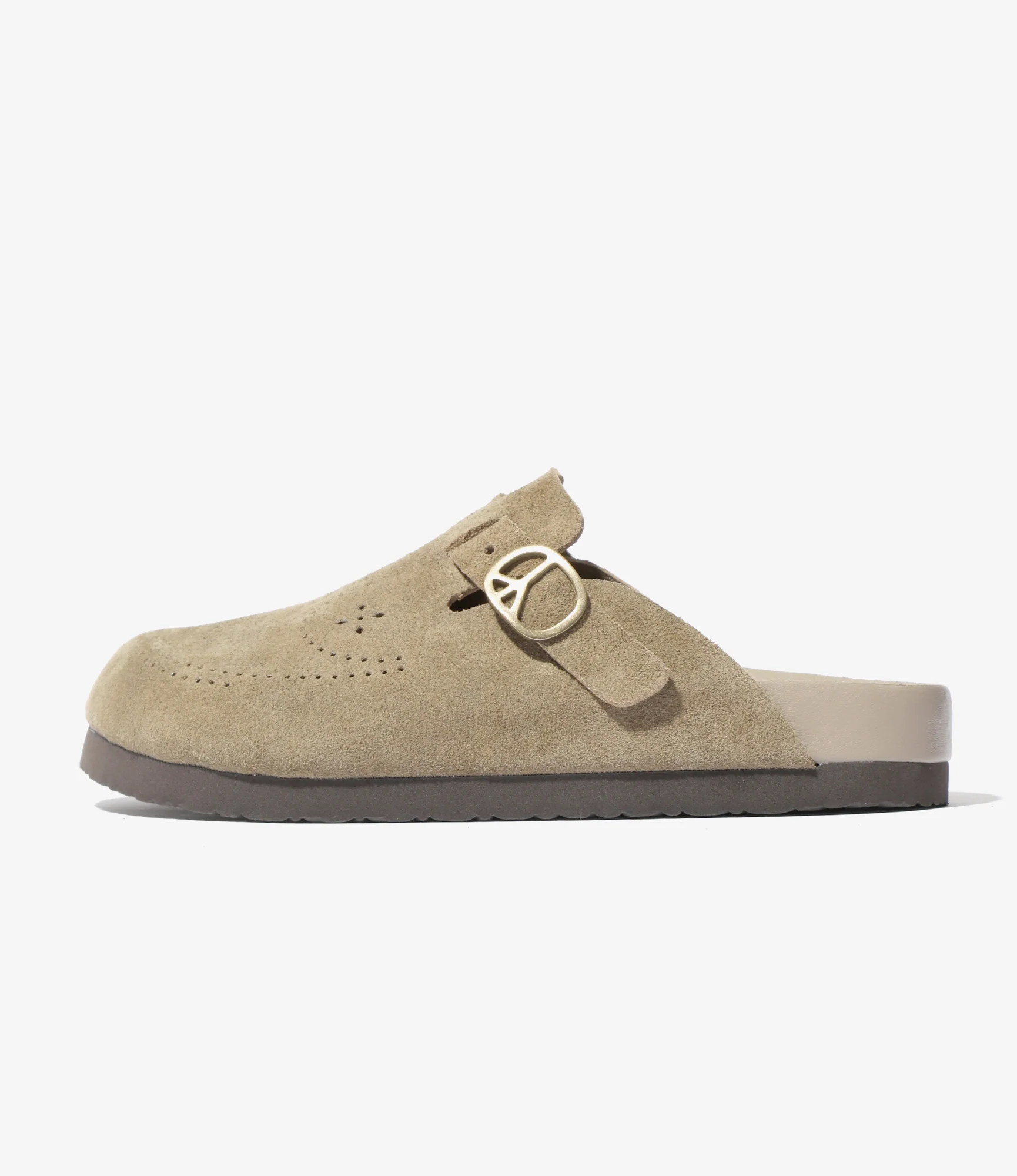 Clog Sandal - Taupe - Suede - Image 5
