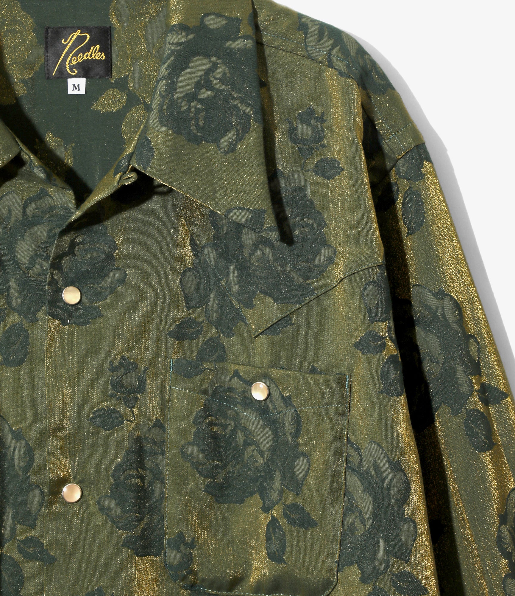 Cowboy One-Up Shirt - Green - Rose Jacquard - Image 2