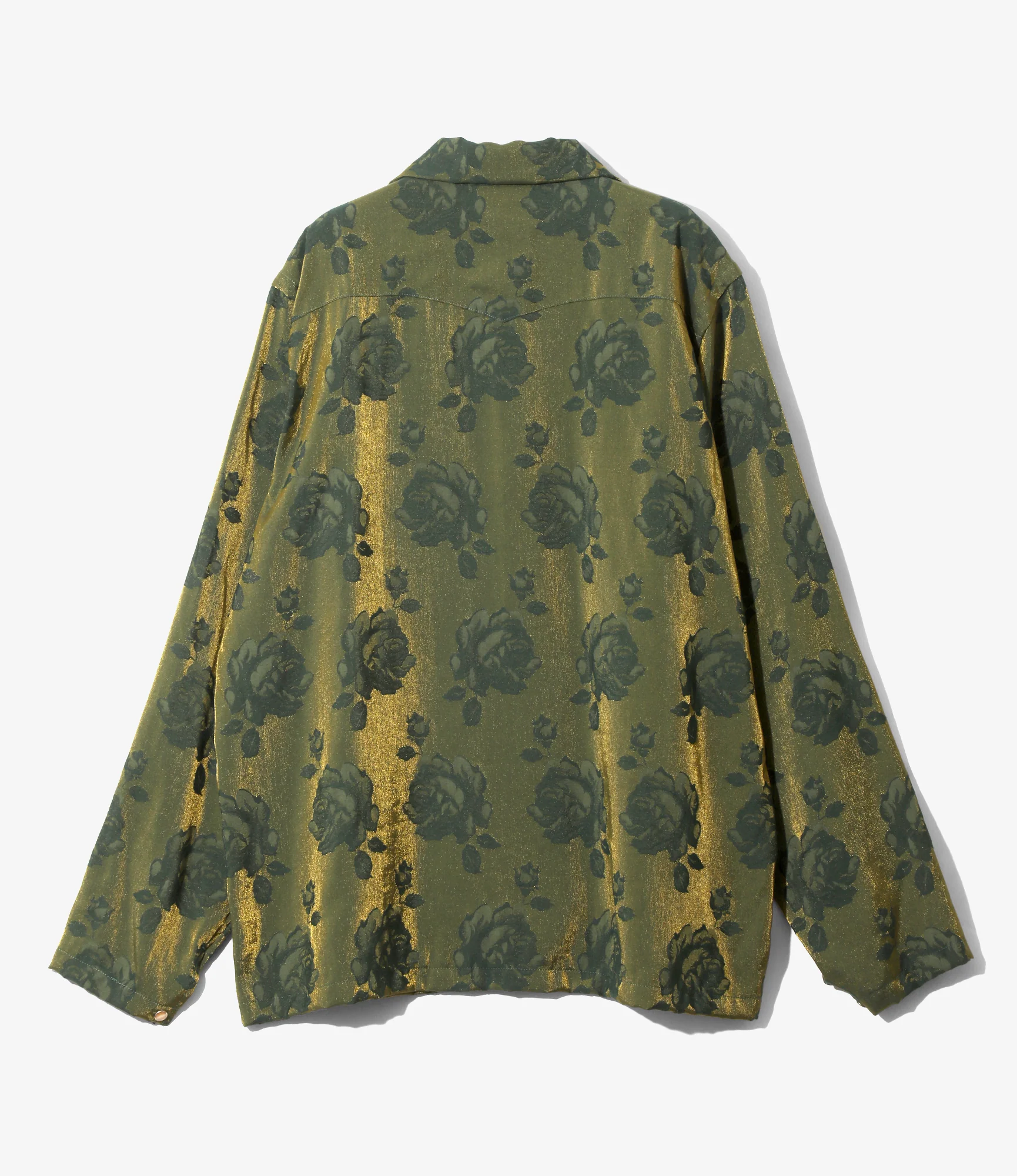 Cowboy One-Up Shirt - Green - Rose Jacquard - Image 4