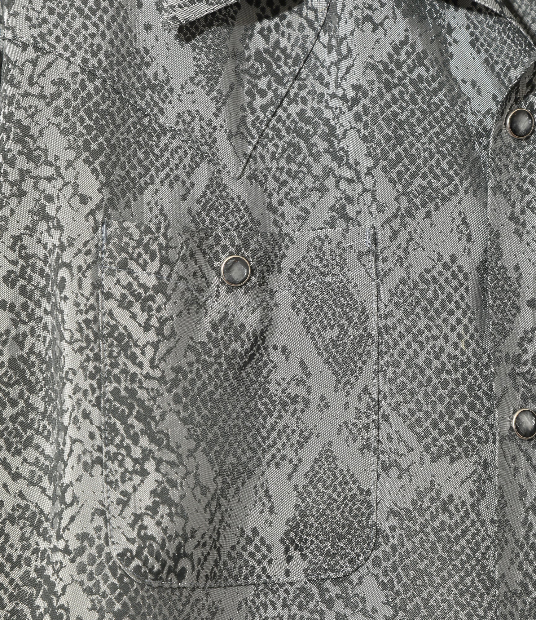 Cowboy One-Up Shirt - Grey - Python Jacquard - Image 3