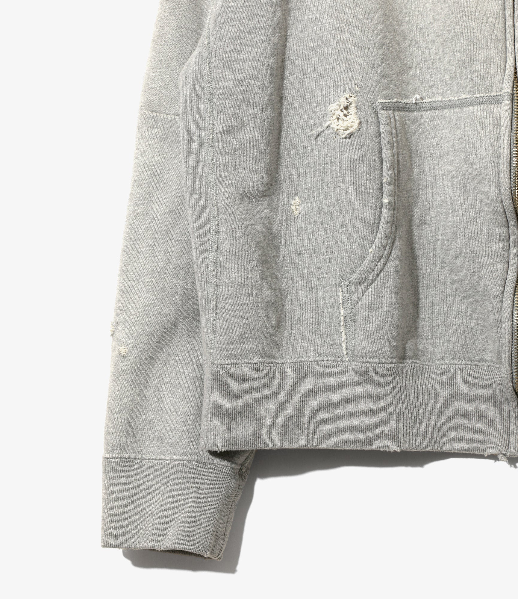 Deconstructed Zipped Sweat - H.Grey - Image 3