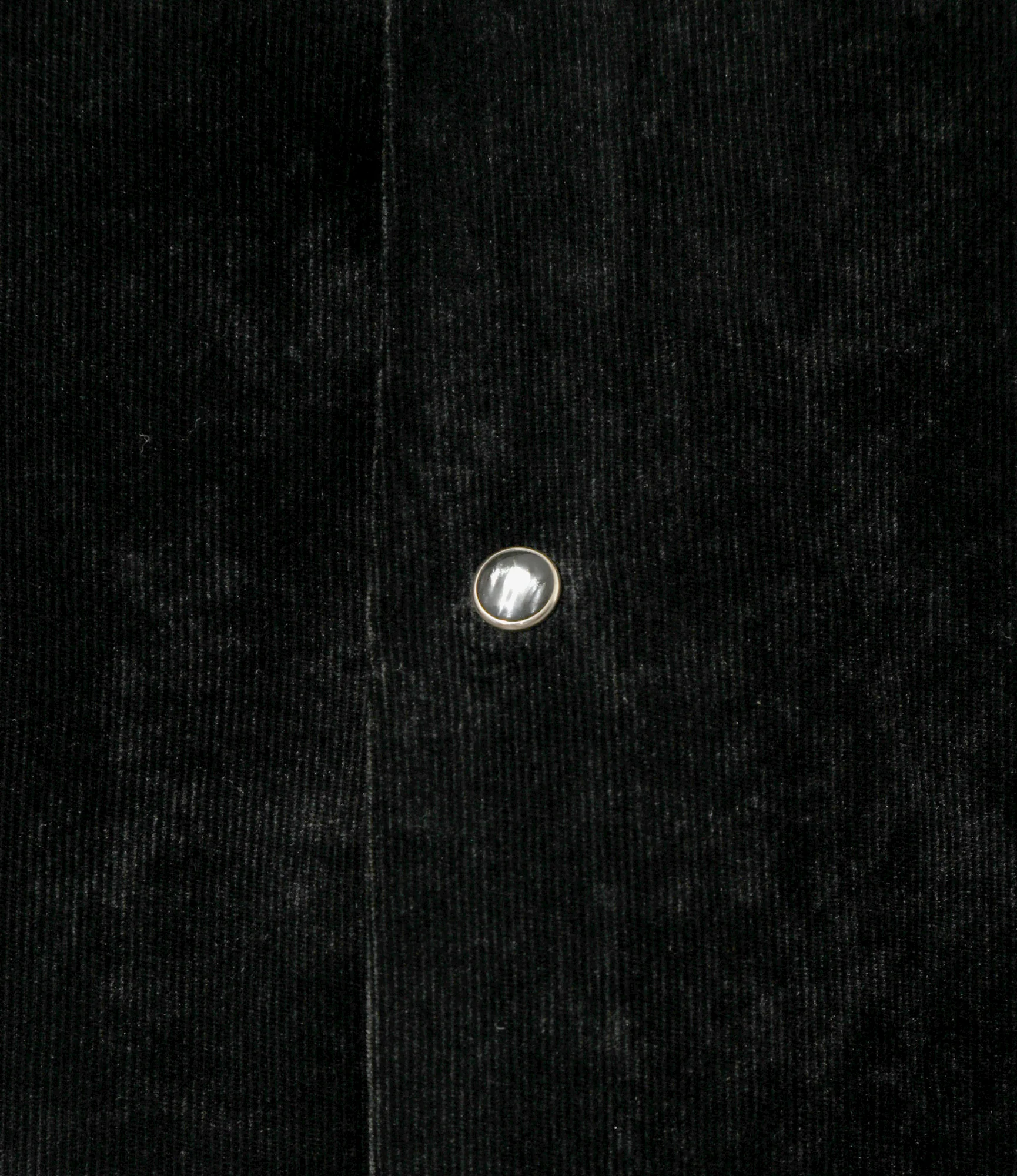 Fringe Open Collar Shirt - Black - Rayon Corduroy - Image 5