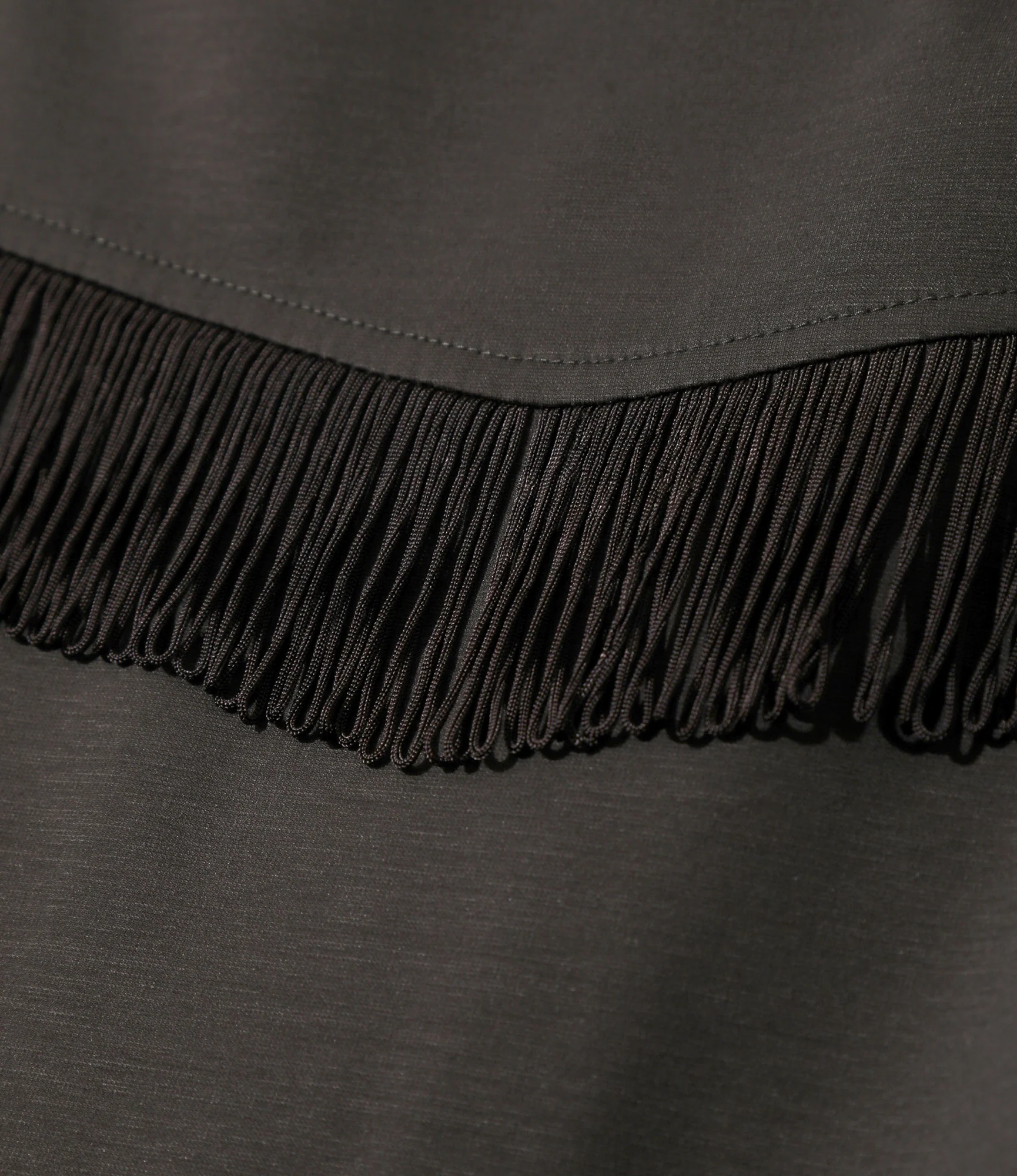 Fringe Track Jacket - Charcoal - High Count Jersey - Image 5