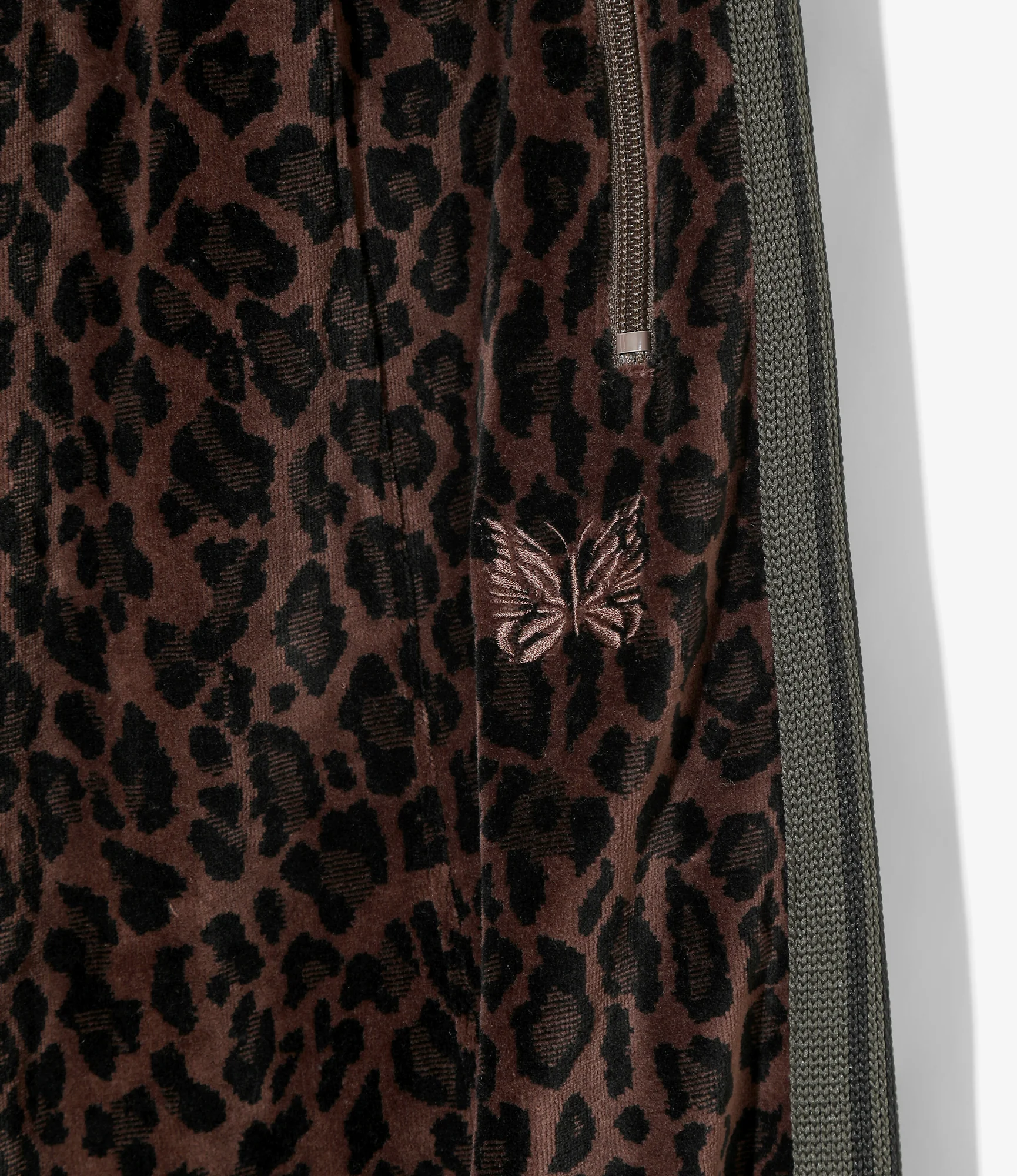Nepenthes Special - H.D. Track Pant - Brown - Leopard Velour - Image 2