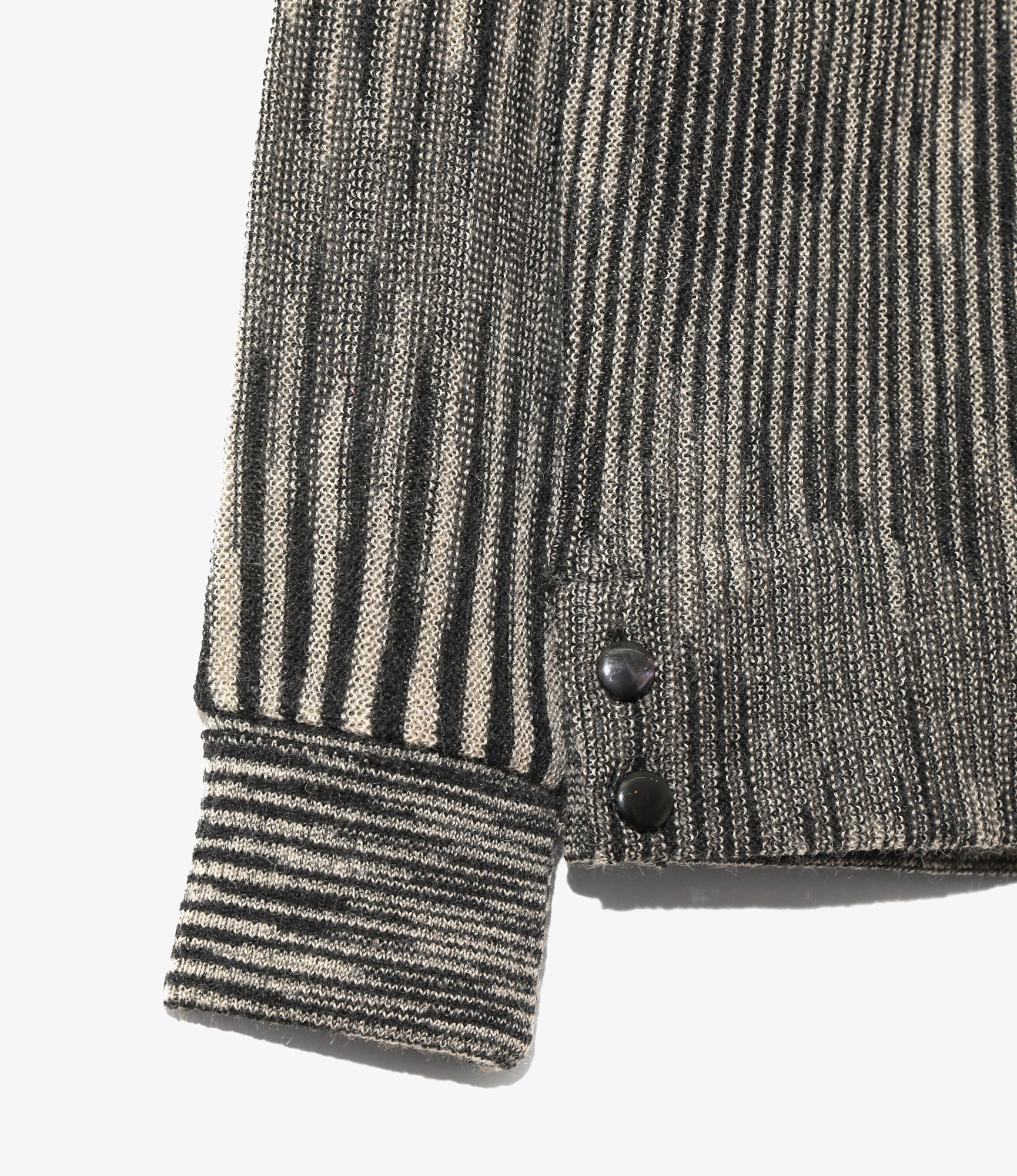 Knit Cardigan - Black - Crepe Weave - Image 3