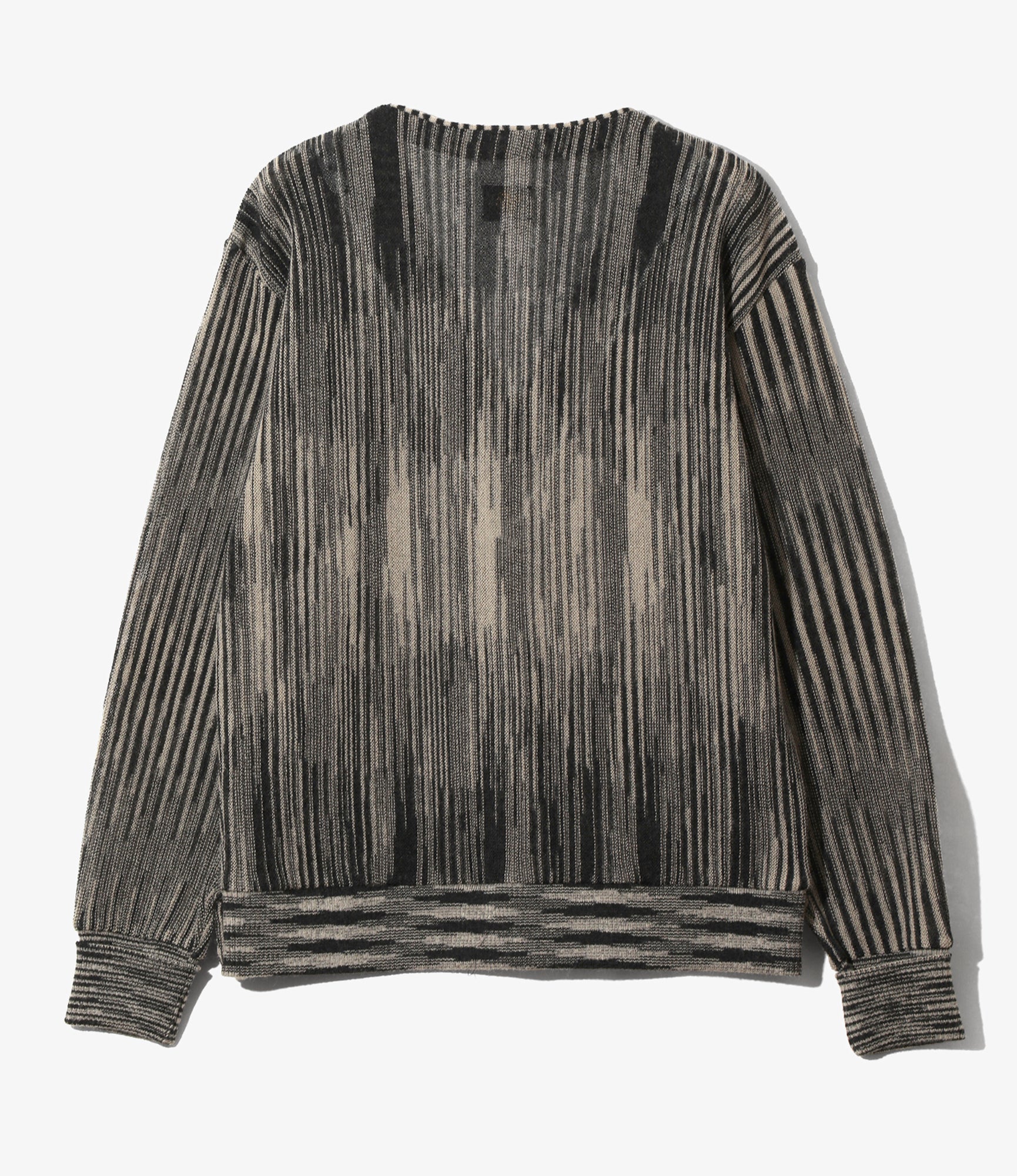 Knit Cardigan - Black - Crepe Weave - Image 4