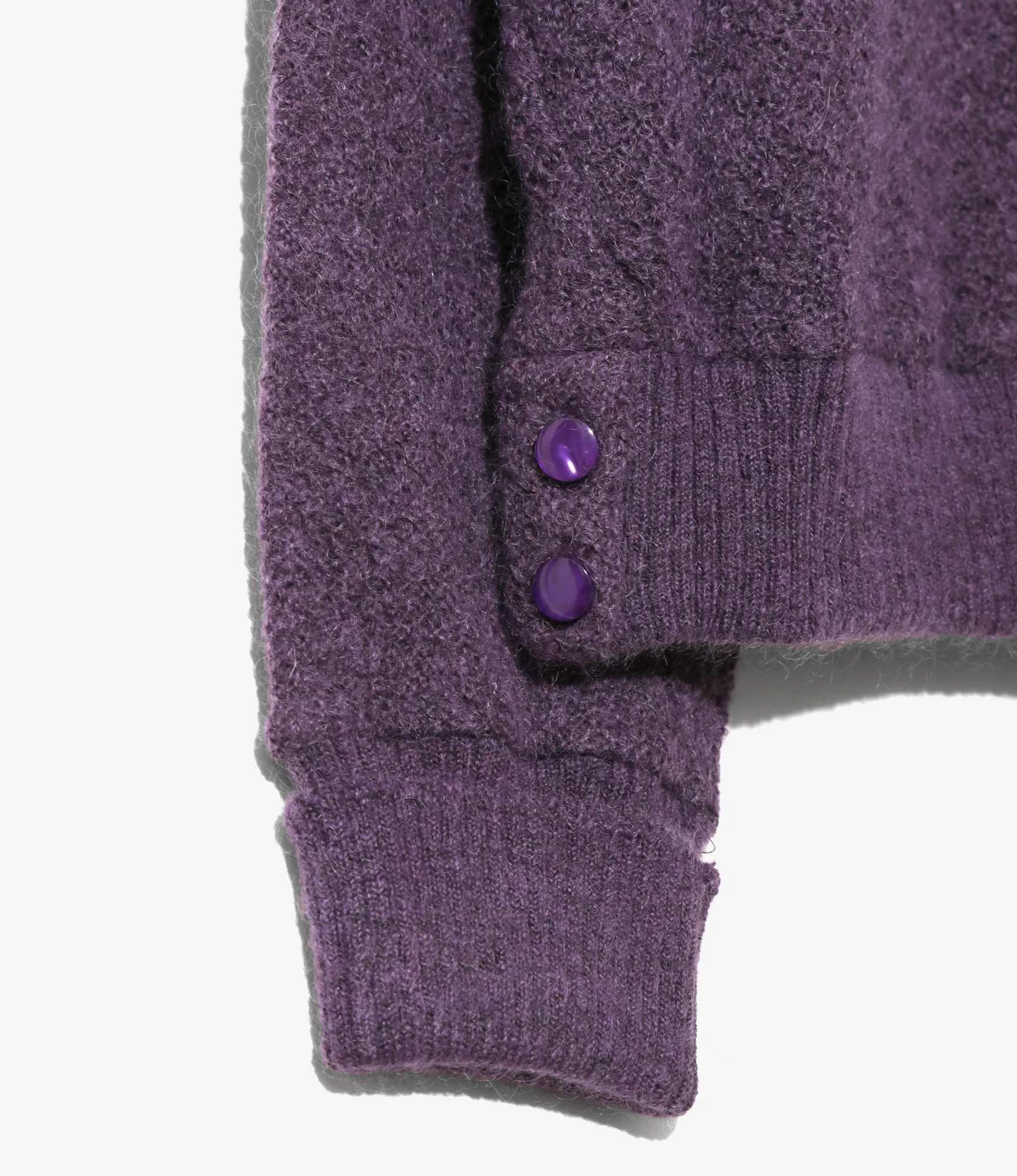 Knit Cardigan - Purple - Crepe Weave Stripe - Image 2