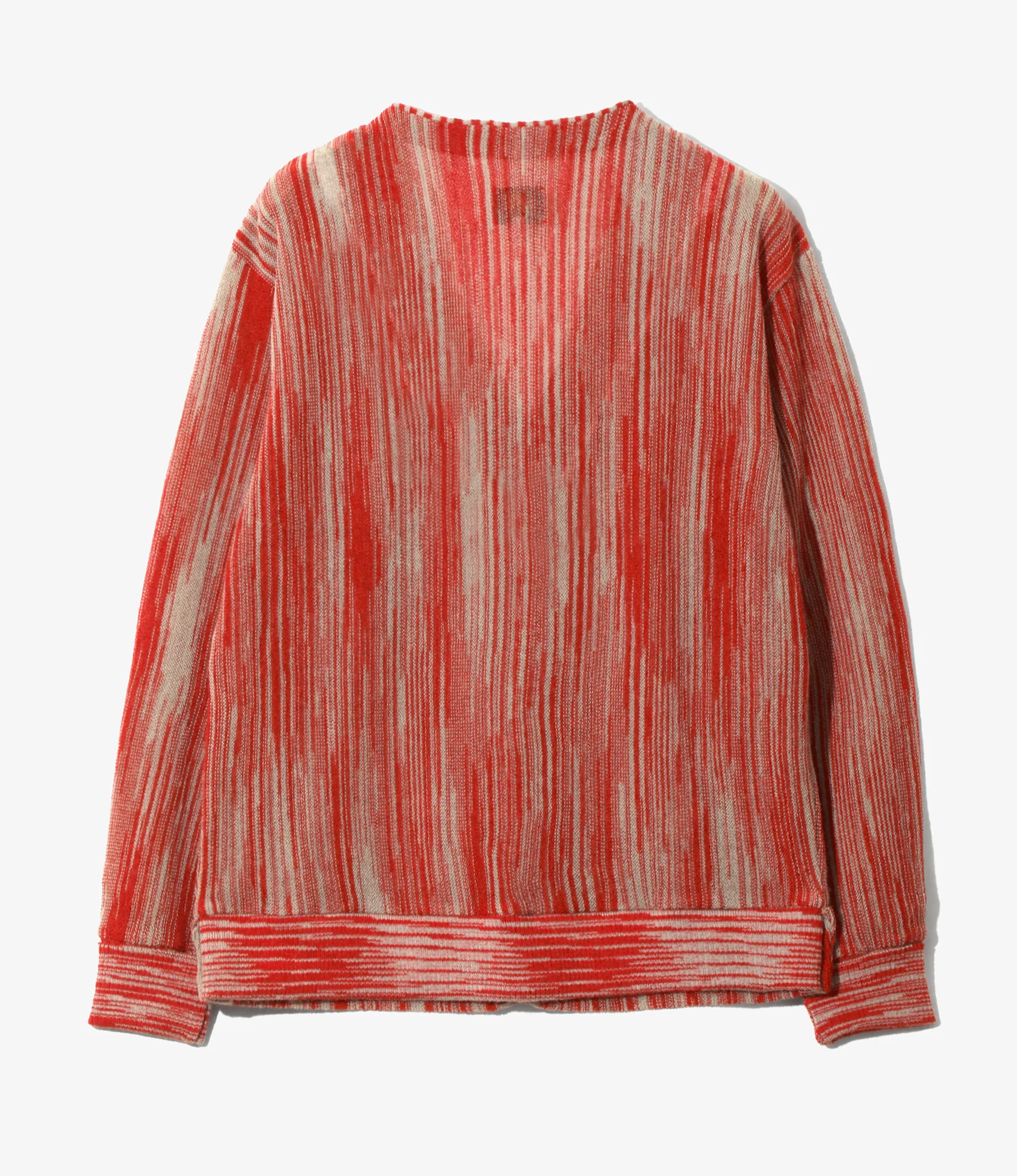 Knit Cardigan - Red - Crepe Weave - Image 4