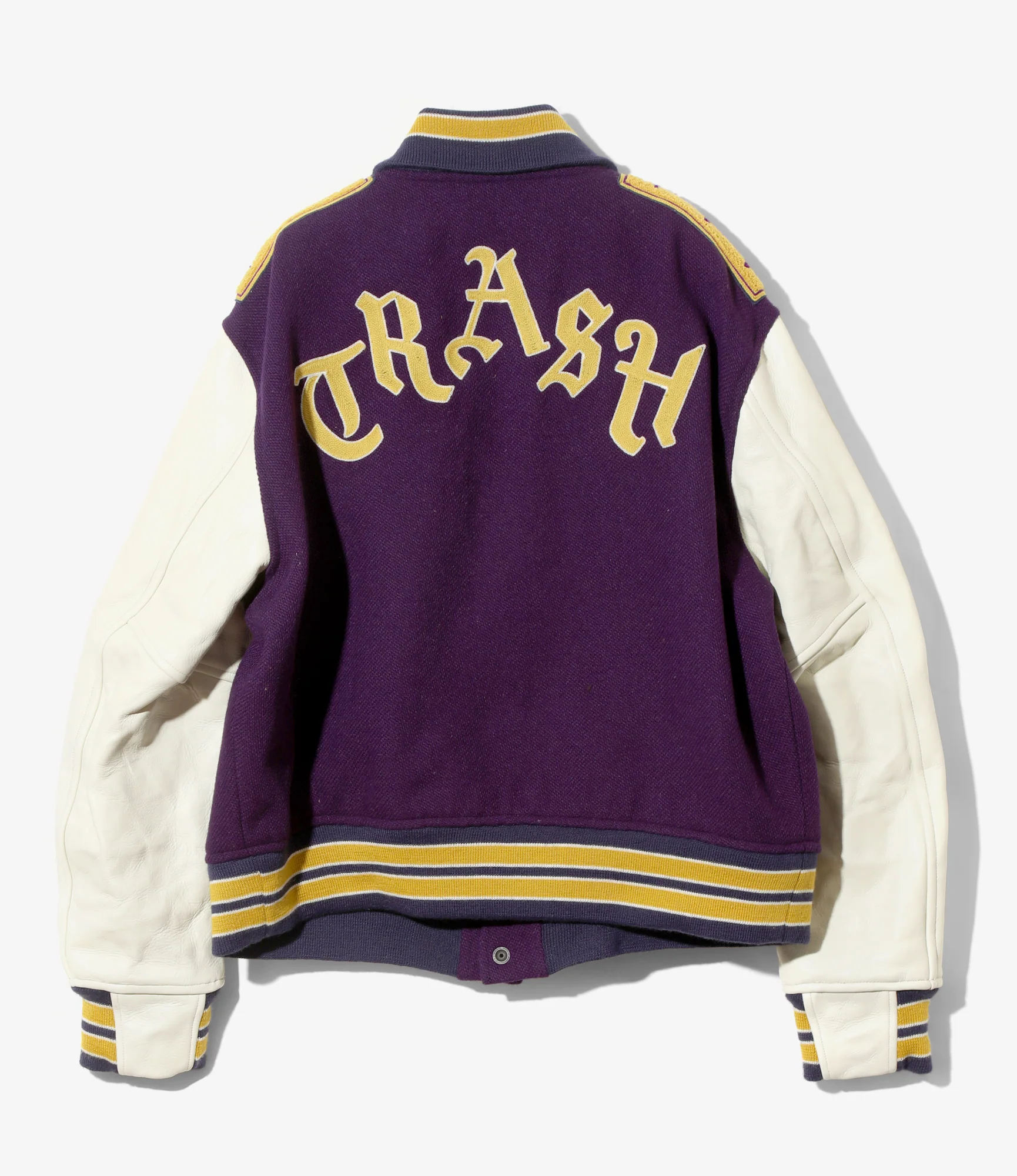Lettered Jacket - Purple - Wool Melton - Image 4