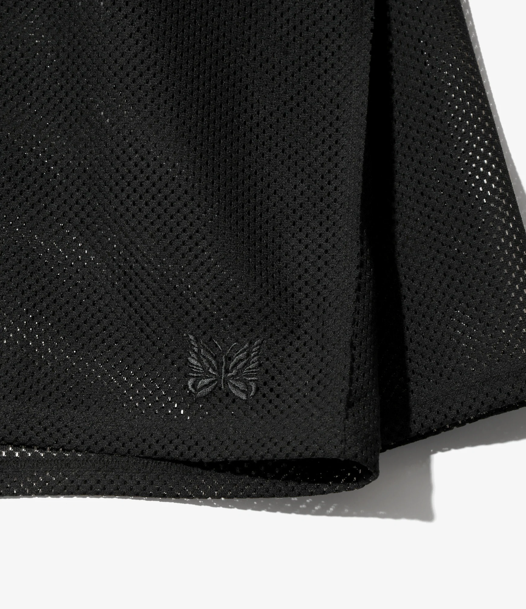 L/S U-Neck Tee - Black - Geometric Raschel Lace - Image 2